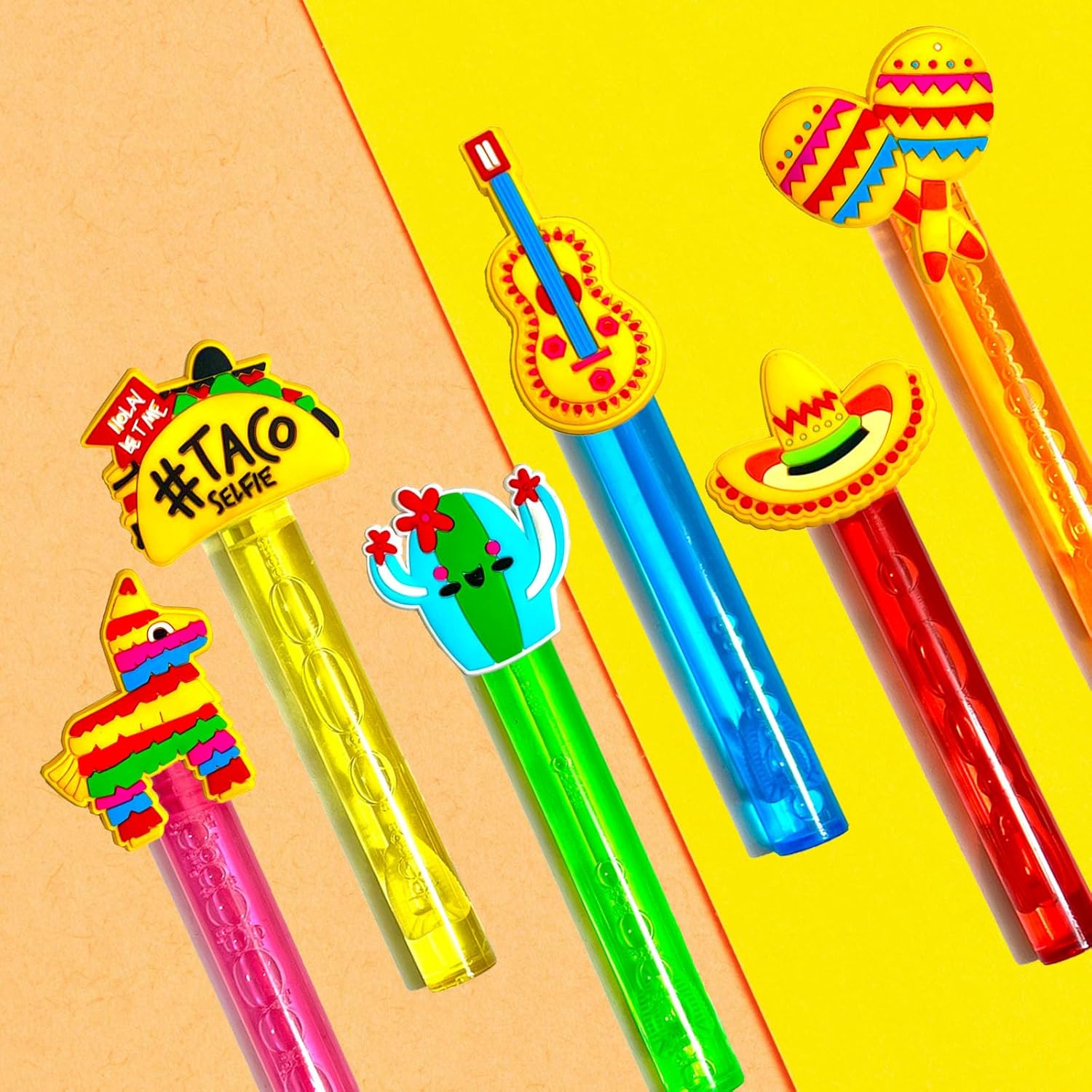 Uoyoi Fiesta Party Favors 24Pcs Bubble Wand Set