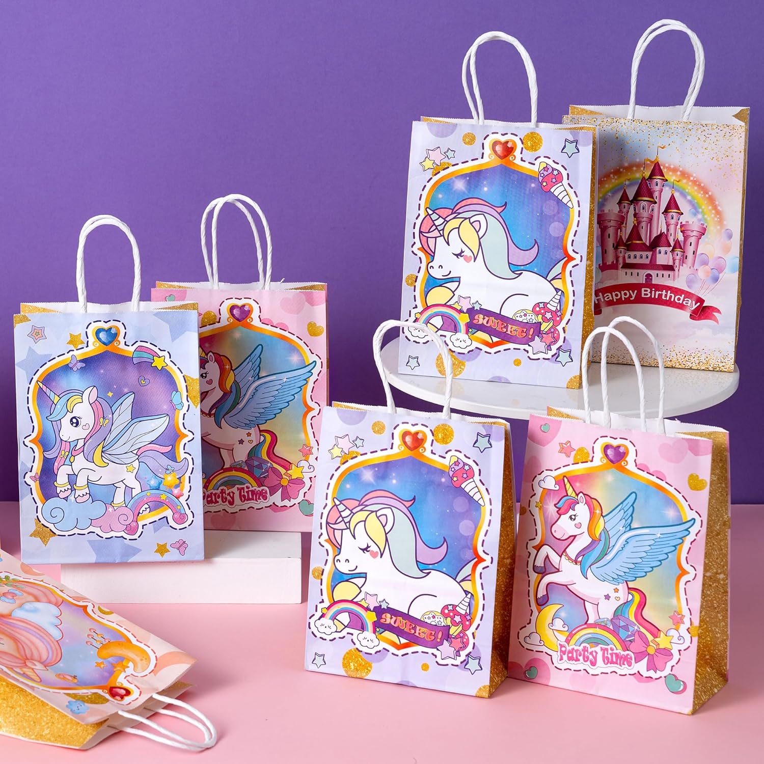 132 Pcs Party Favors Birthday Supplies Girls Bags Goodie Bags