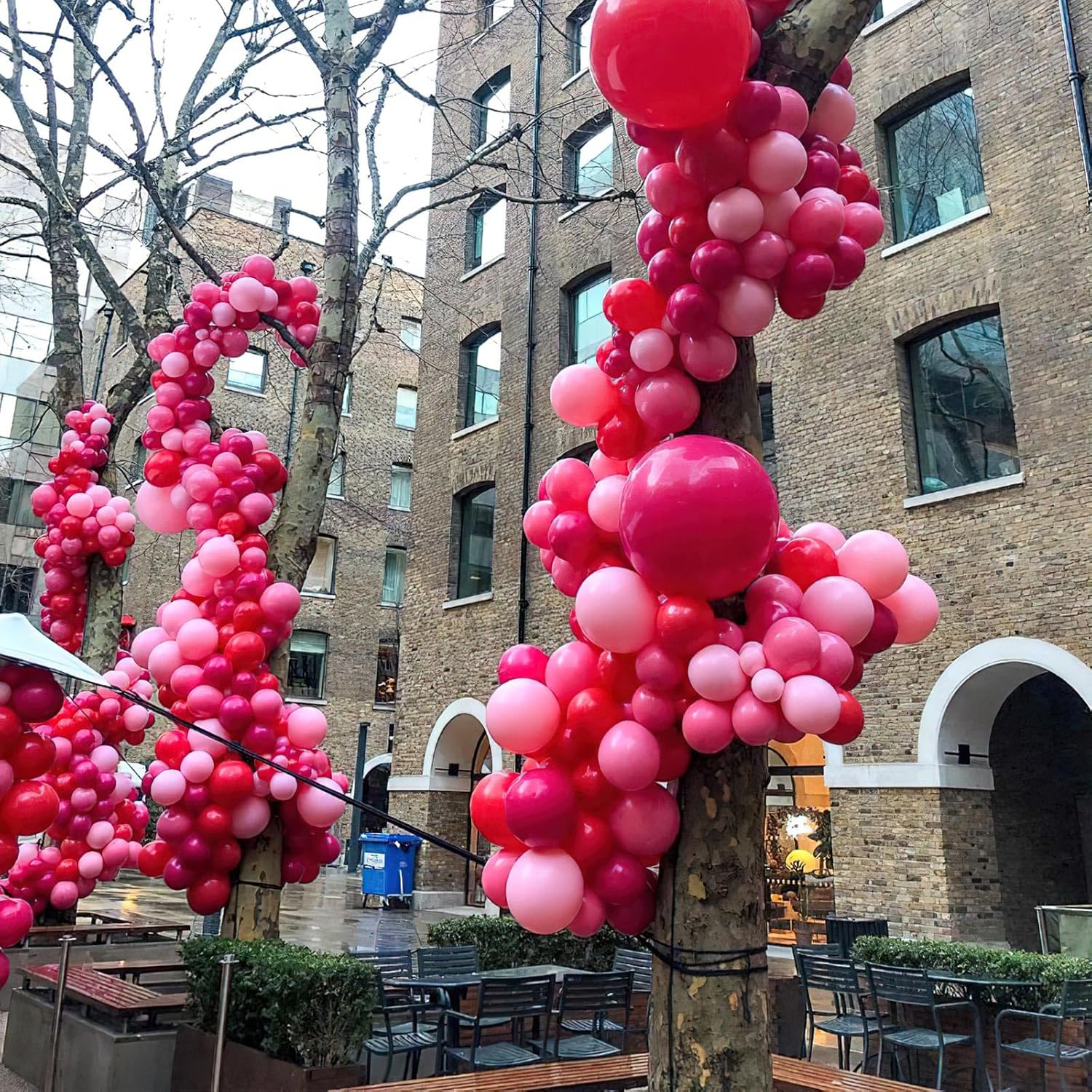PartyWoo 50pcs 5 Inch Pink Latex Balloons for Decorations