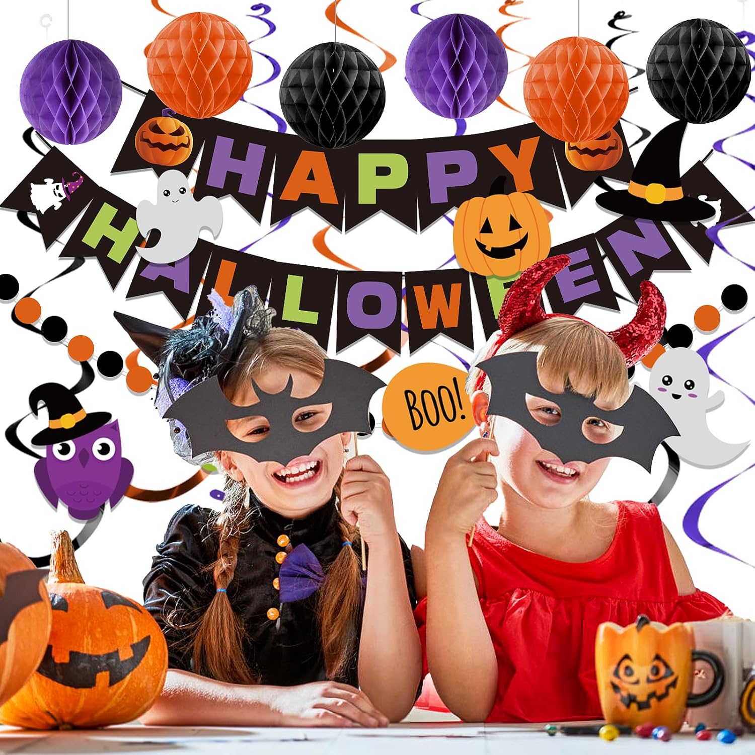 Meowtastic Happy Halloween Banner Decorations