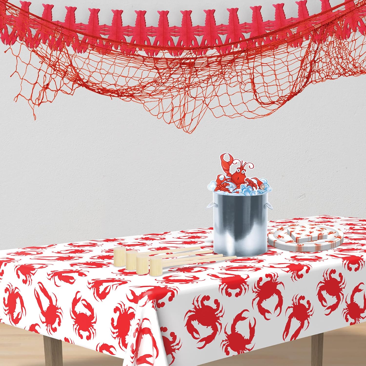 Beistle 2-Pack Plastic Crab Tablecovers 54x108