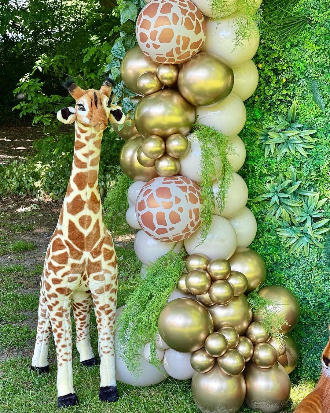 50pcs Giraffe Print Balloons 12inch Animal Theme Party Decorations