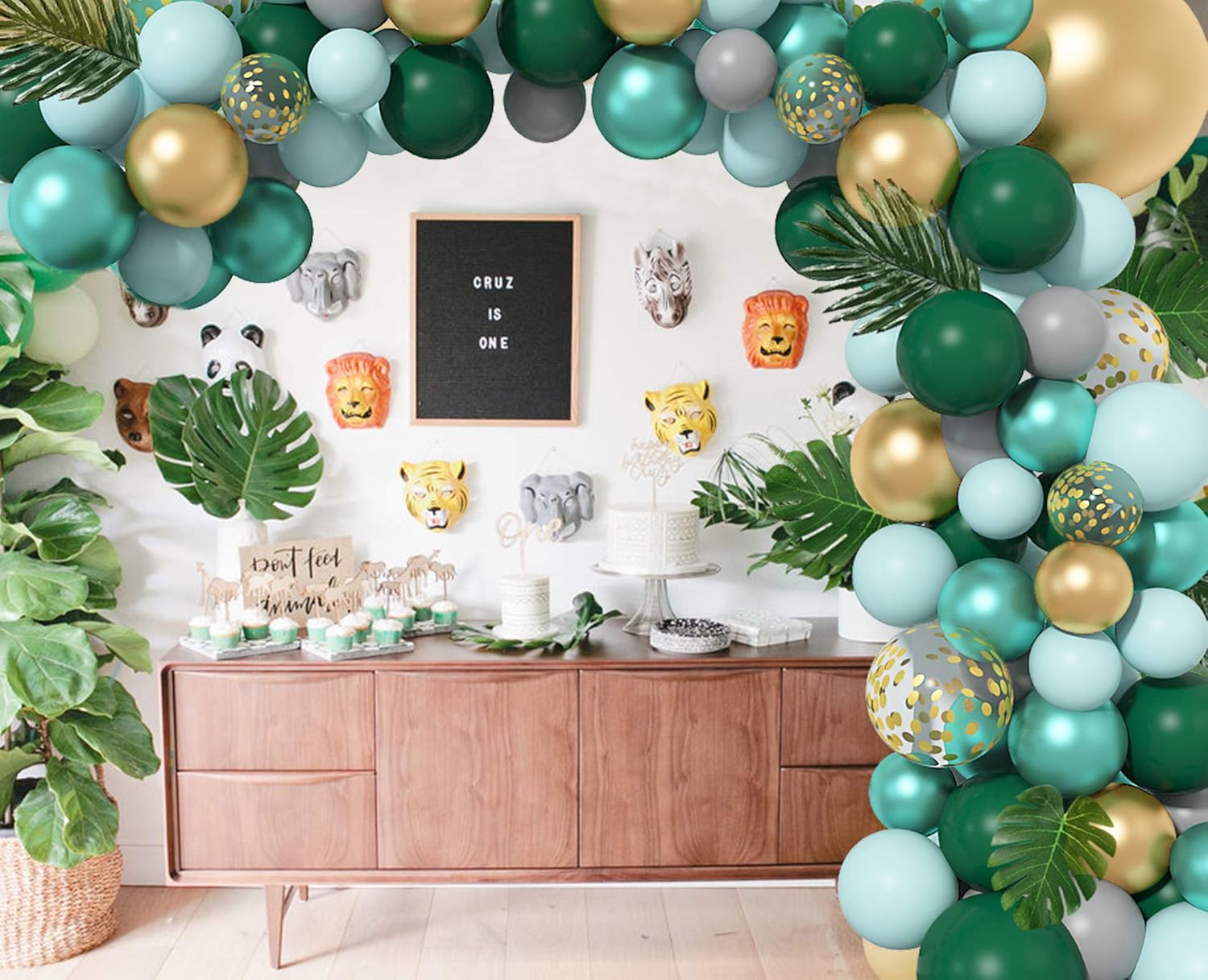 Amandir 151Pcs Jungle Safari Balloon Garland Kit