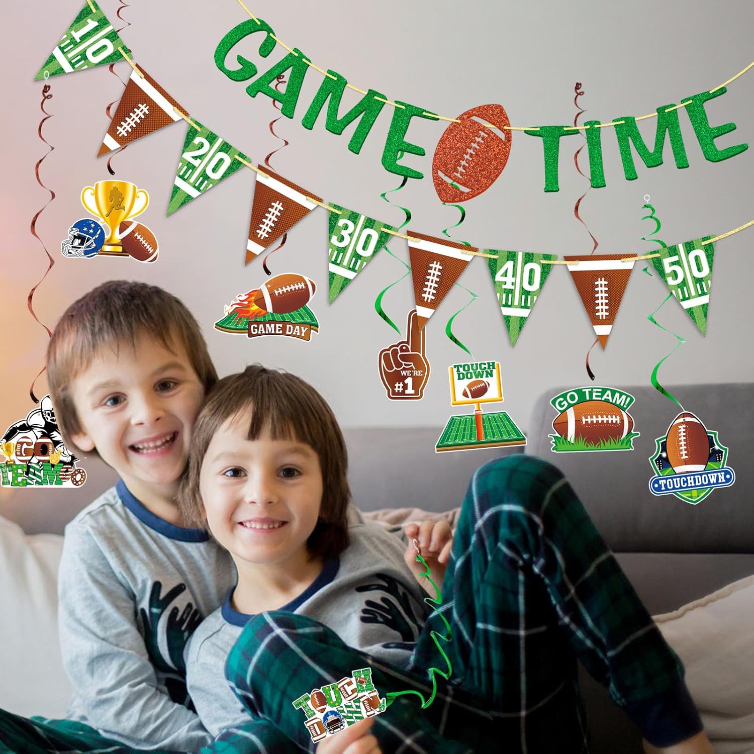 Football Time Touch Down Banner Set 10Pcs