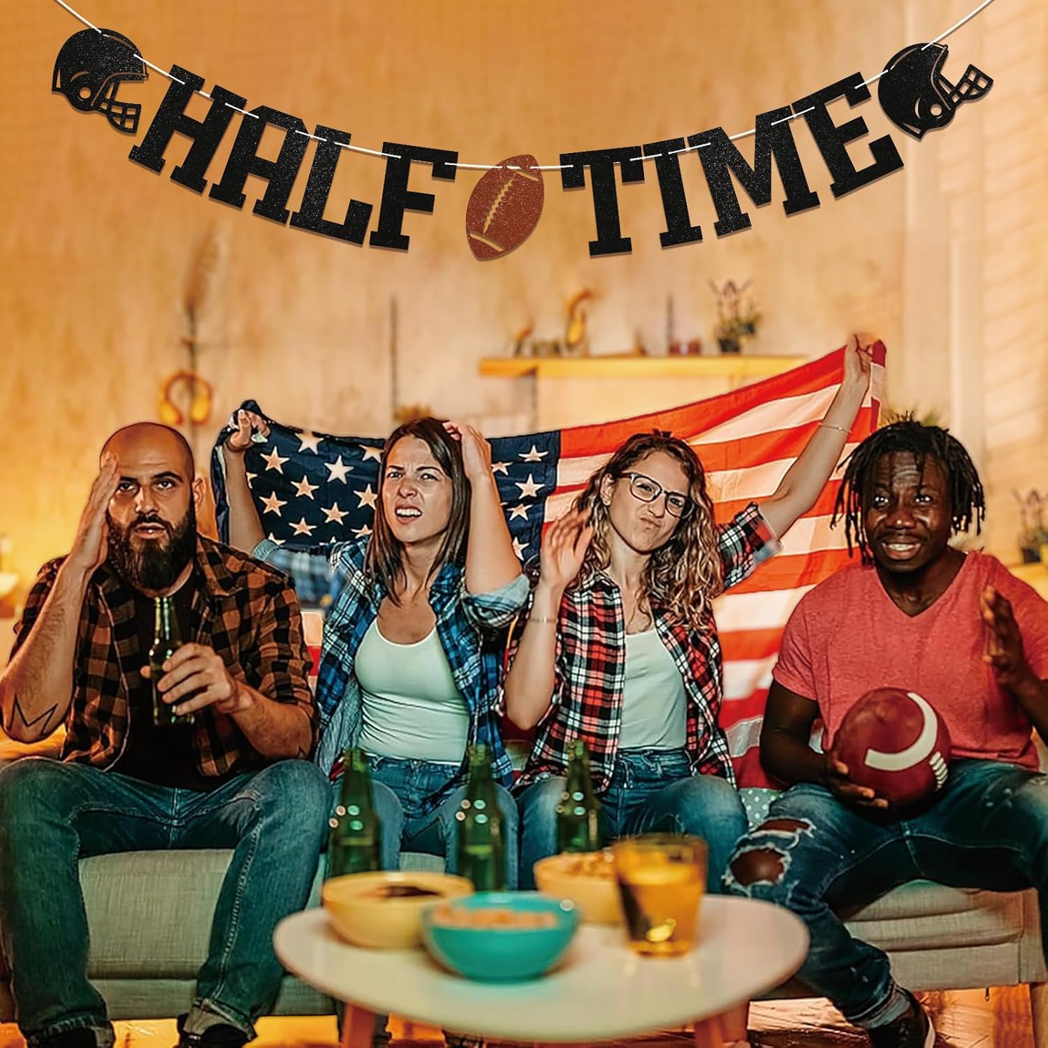 Football Half Time Banner Birthday Decor