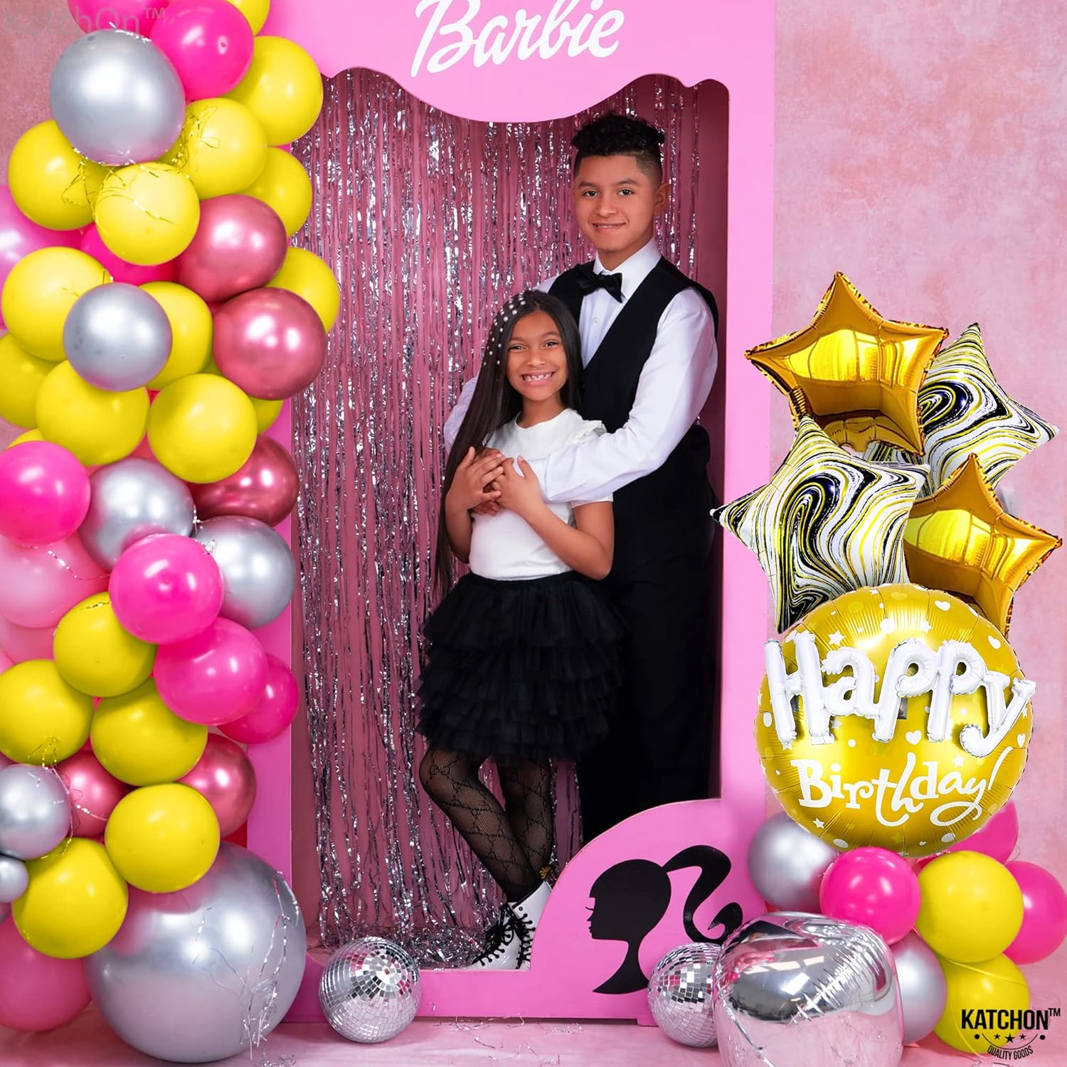 Gold Happy Birthday Balloon Set - 23 Inch Pack of 5