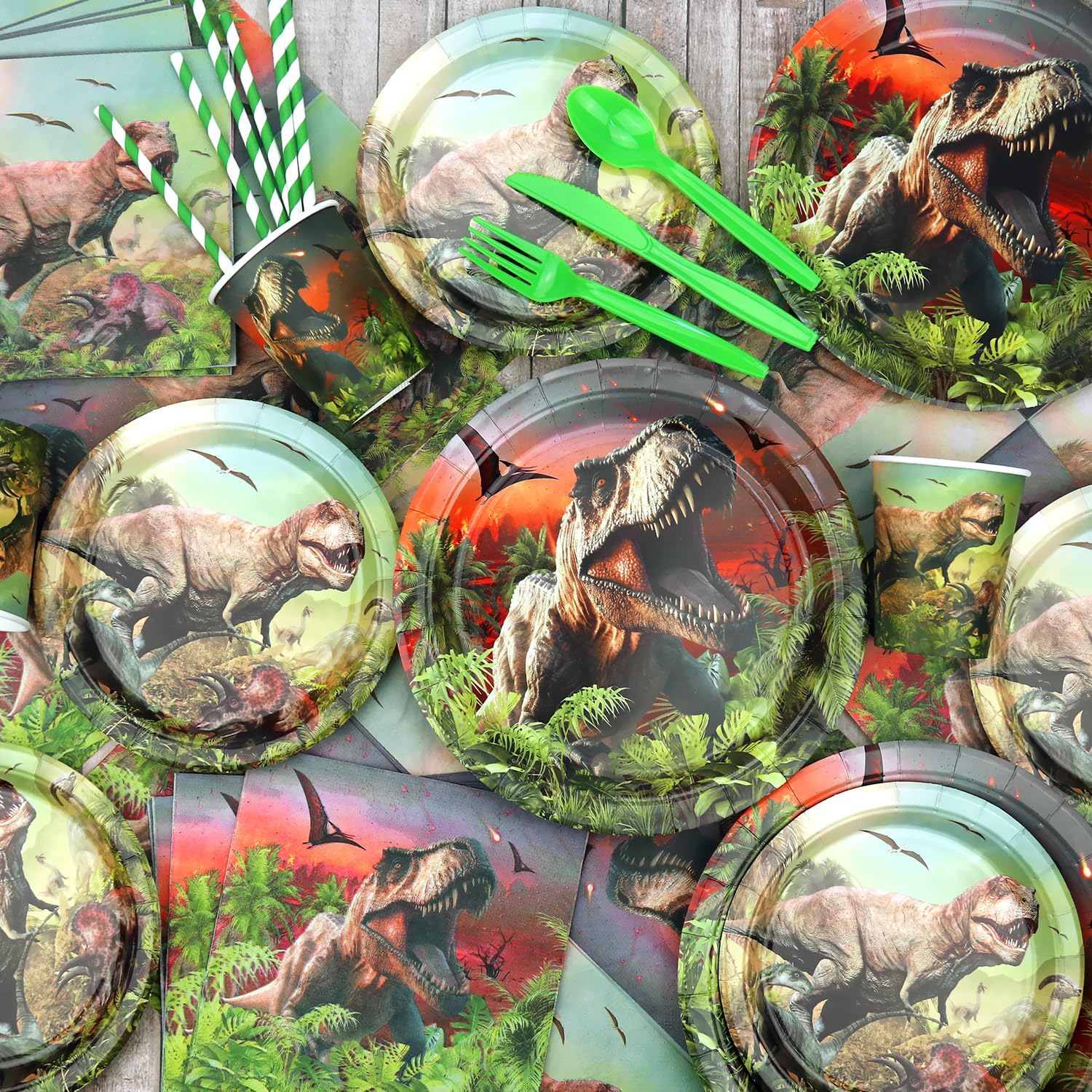 KEFAN Dinosaur Party Decor Set for 20 Guests