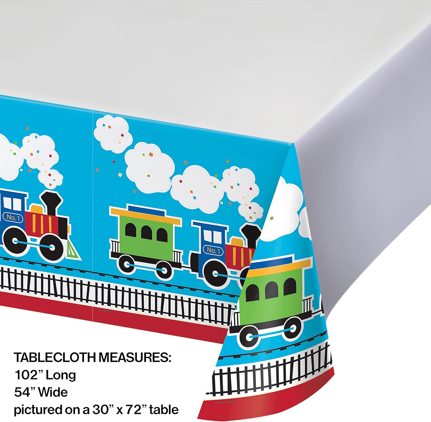 Creative Converting Border Print Plastic Tablecover All Aboard