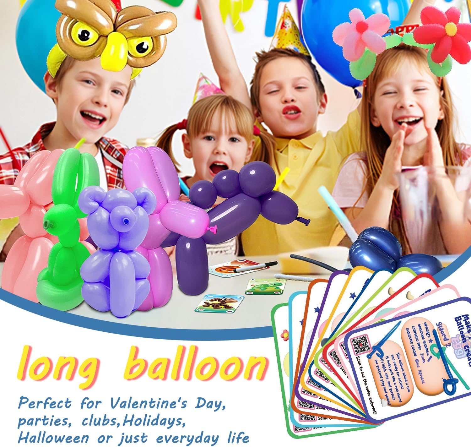 AJOYEGG Balloons Animal Kit with Pump for Kids
