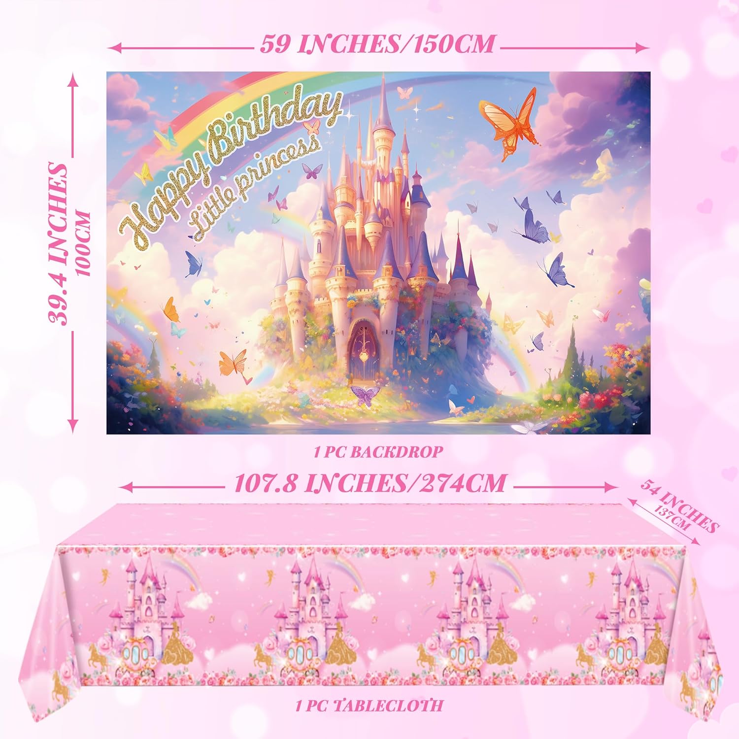 Party Spot 208 Pc Princess Birthday Party Decorations Kit