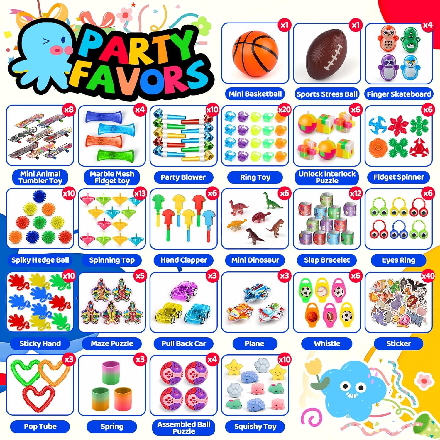 Amy Benton 200PCS Party Favors for Kids 4-12