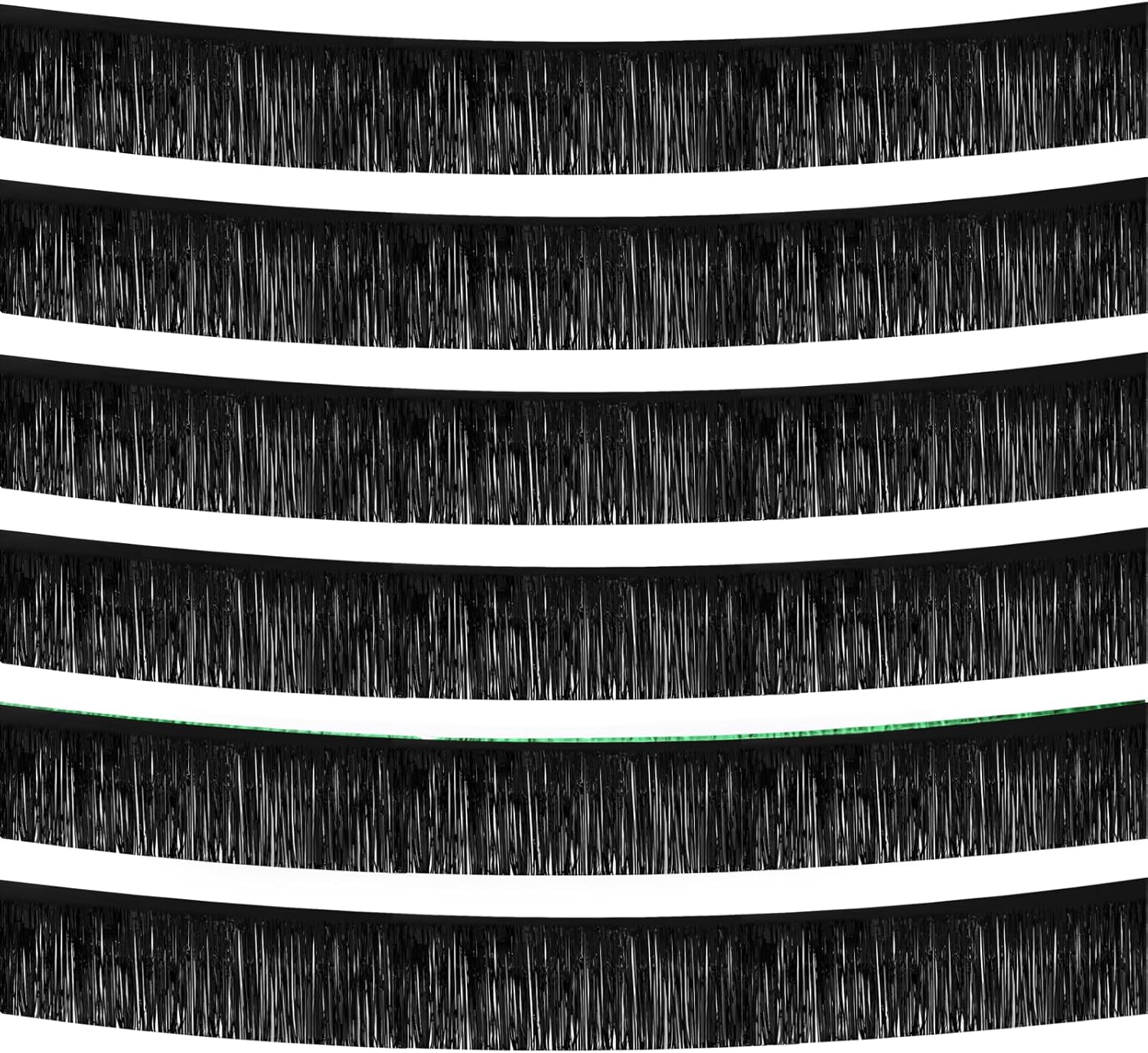 Black Foil Fringe Garland 10FT 6packs for Party Decorations