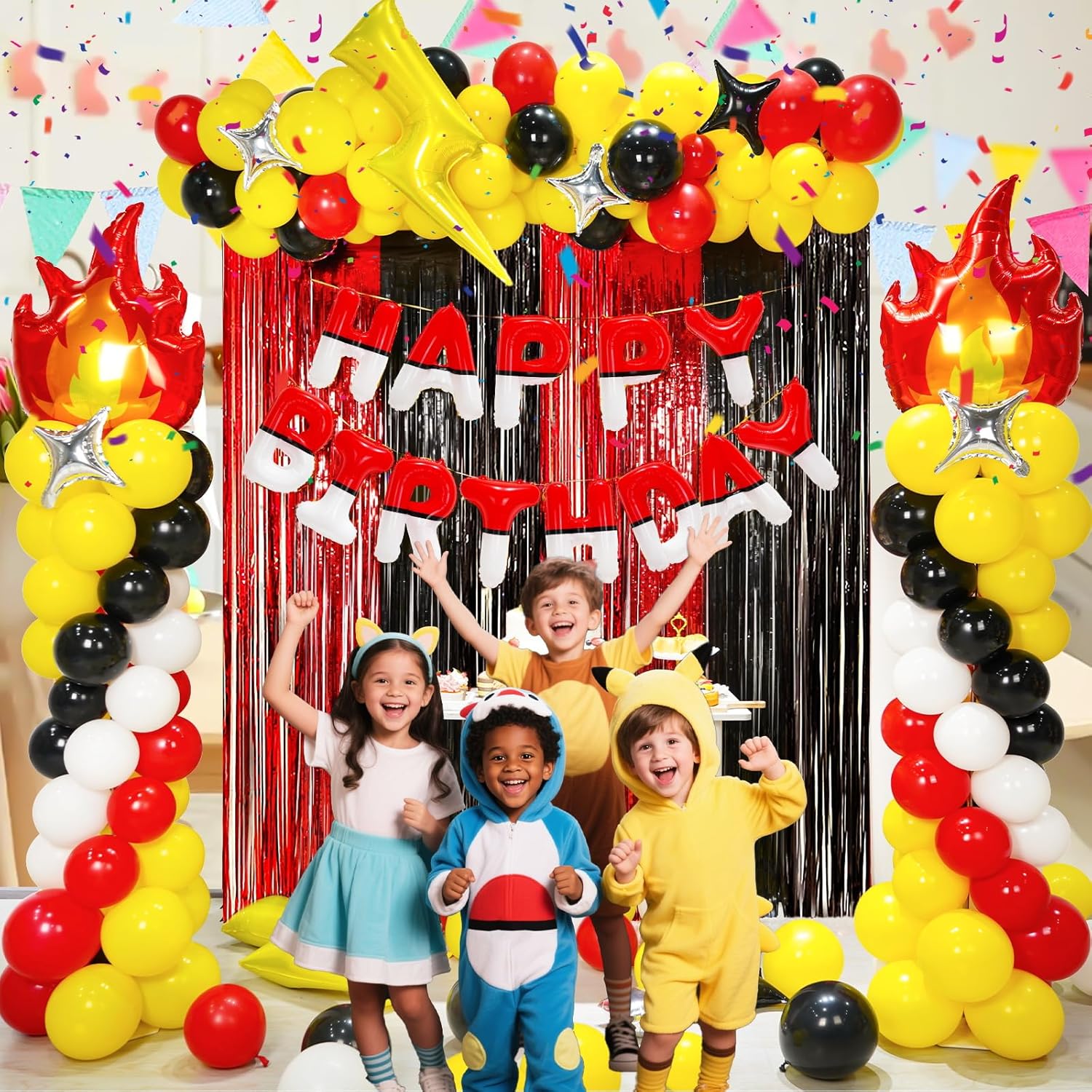 YIIHMEI Happy Birthday Balloons with Anime Letters