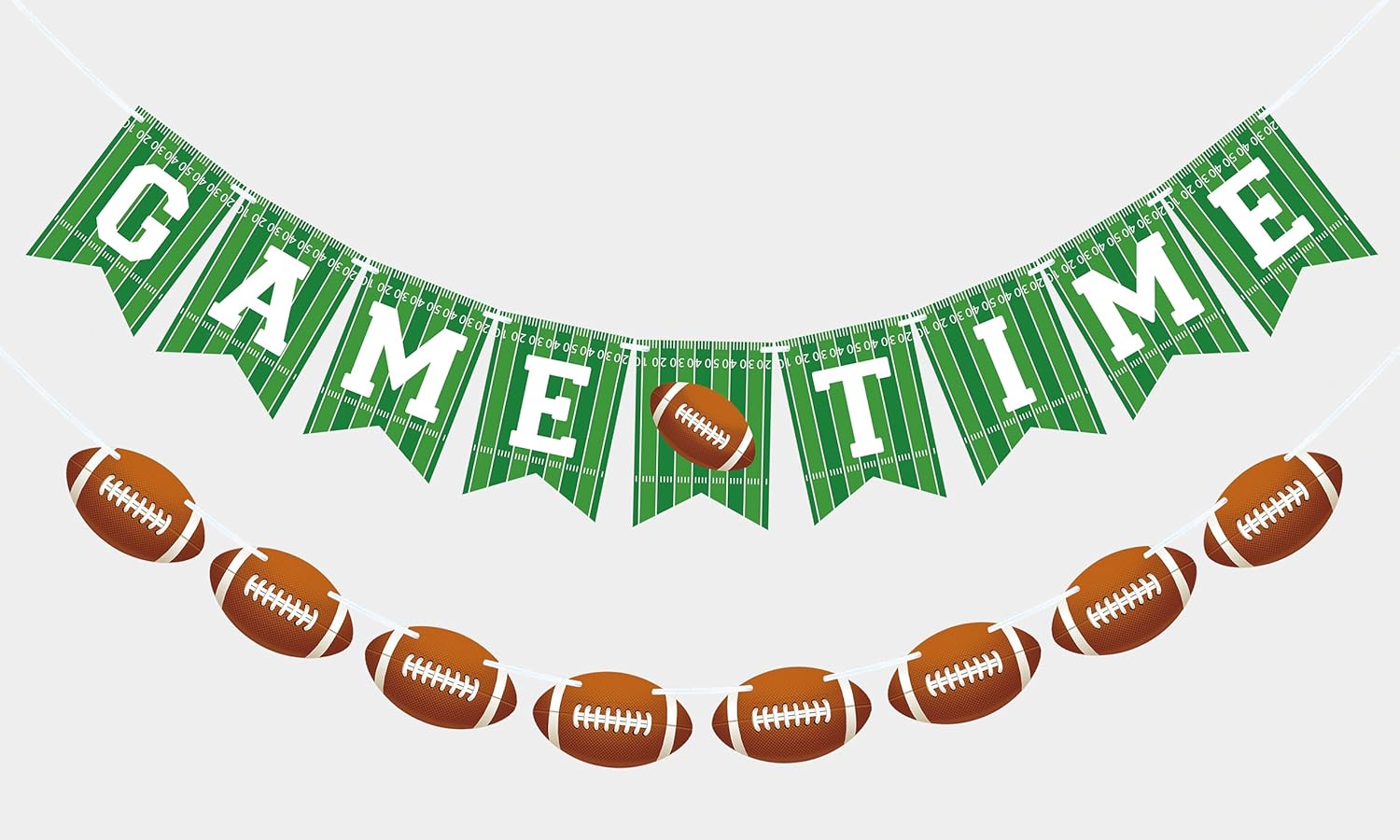 2 Pieces Football Game Day Banner Garland Decor