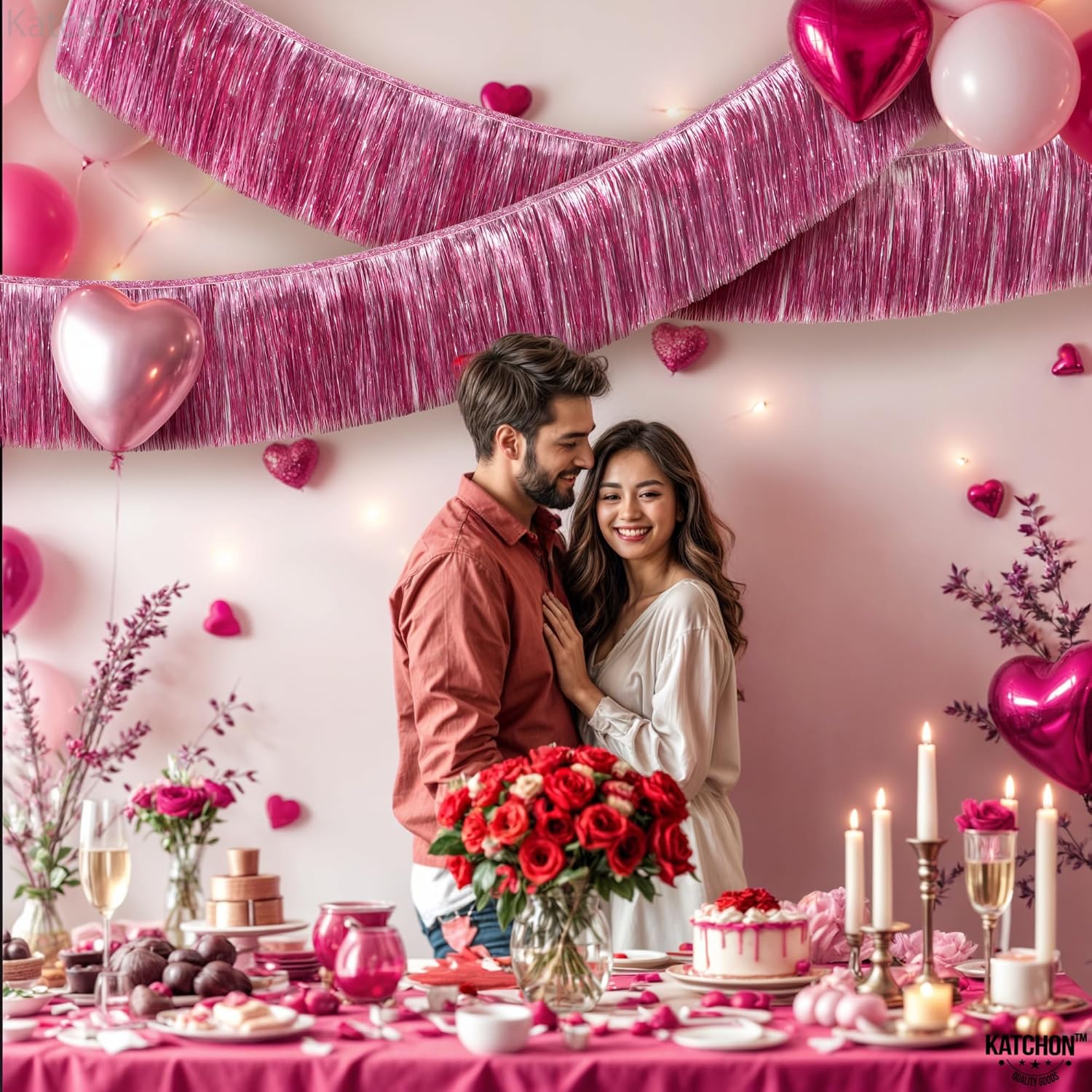 XtraLarge 65 Ft Pink Fringe Banner Pack of 2