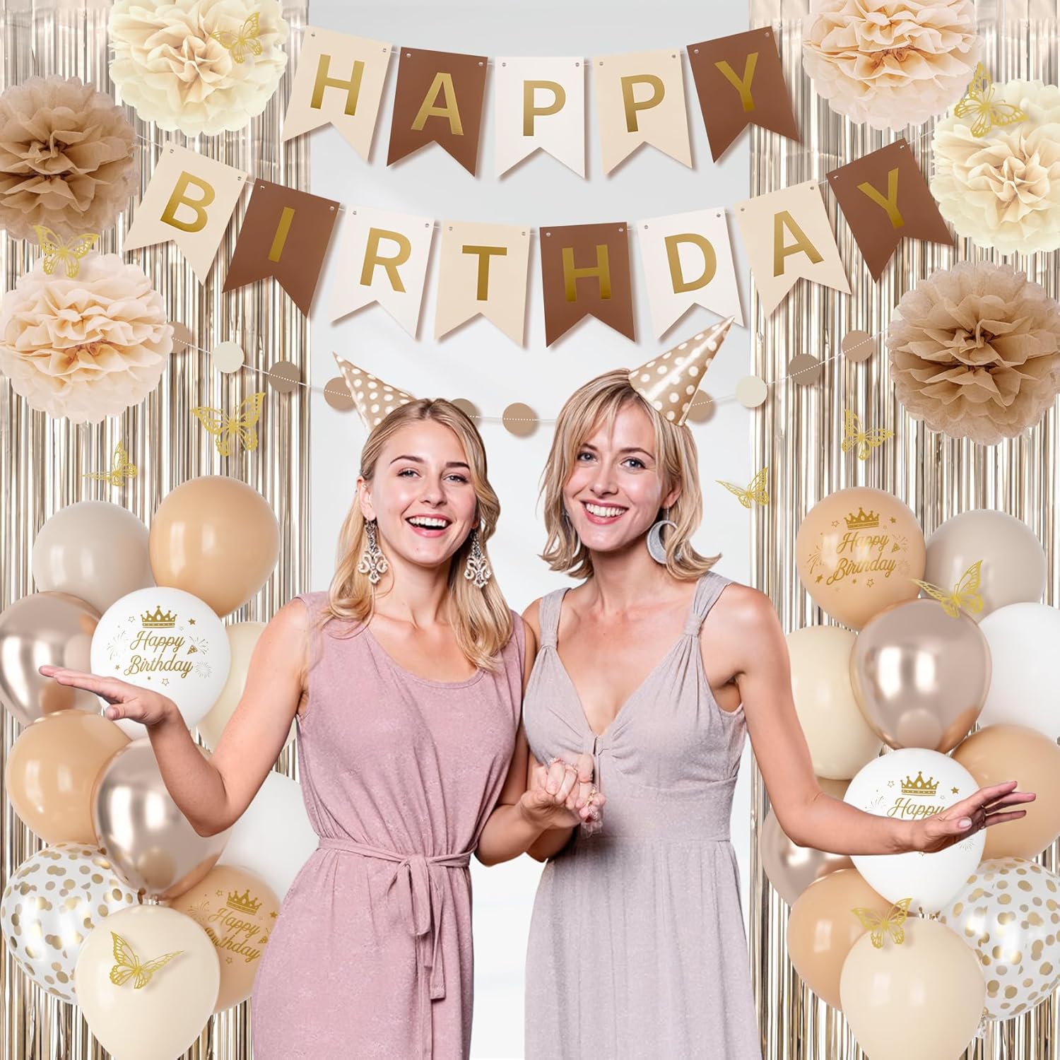 Ouddy Party Neutral Birthday Decorations Set