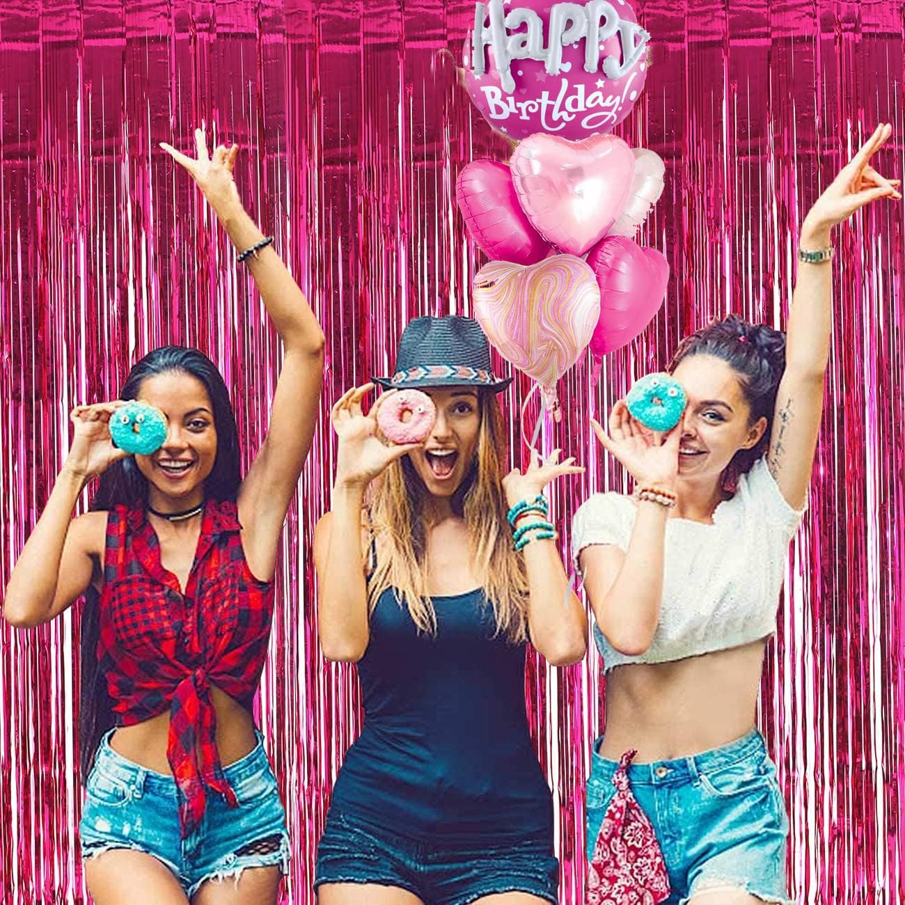 36inch Hot Pink Birthday Foil Balloons Decorations