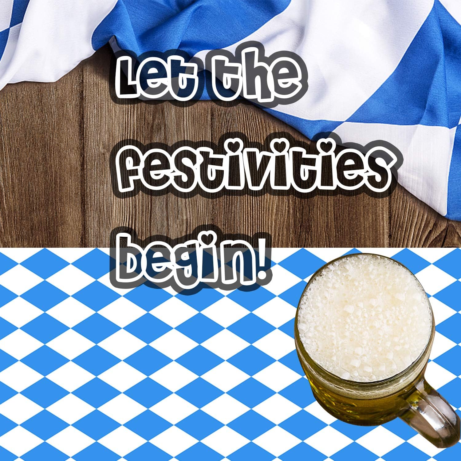 Iceyyyy 3 Piece Oktoberfest Table Cover