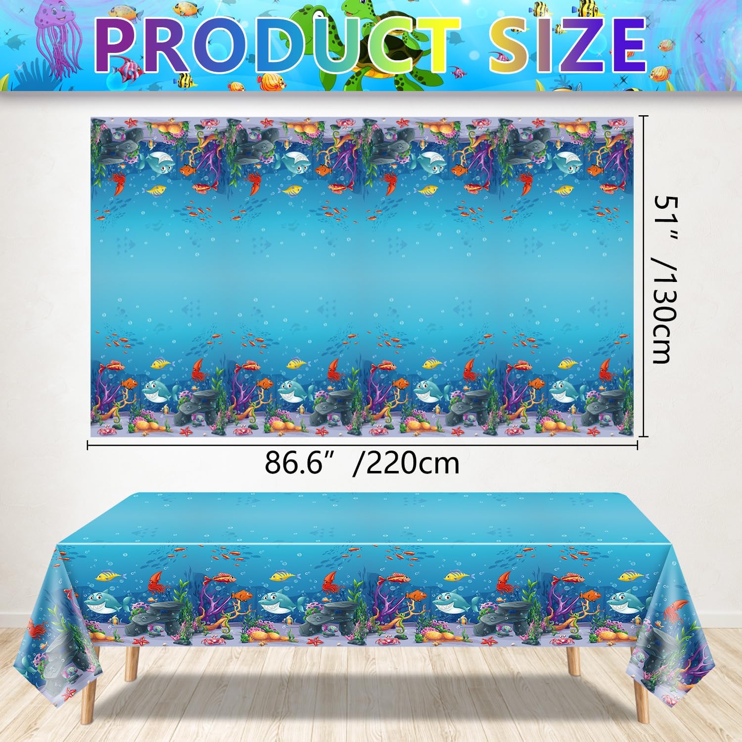 Dvaorc 206 Pack Under the Sea Party Supplies Set