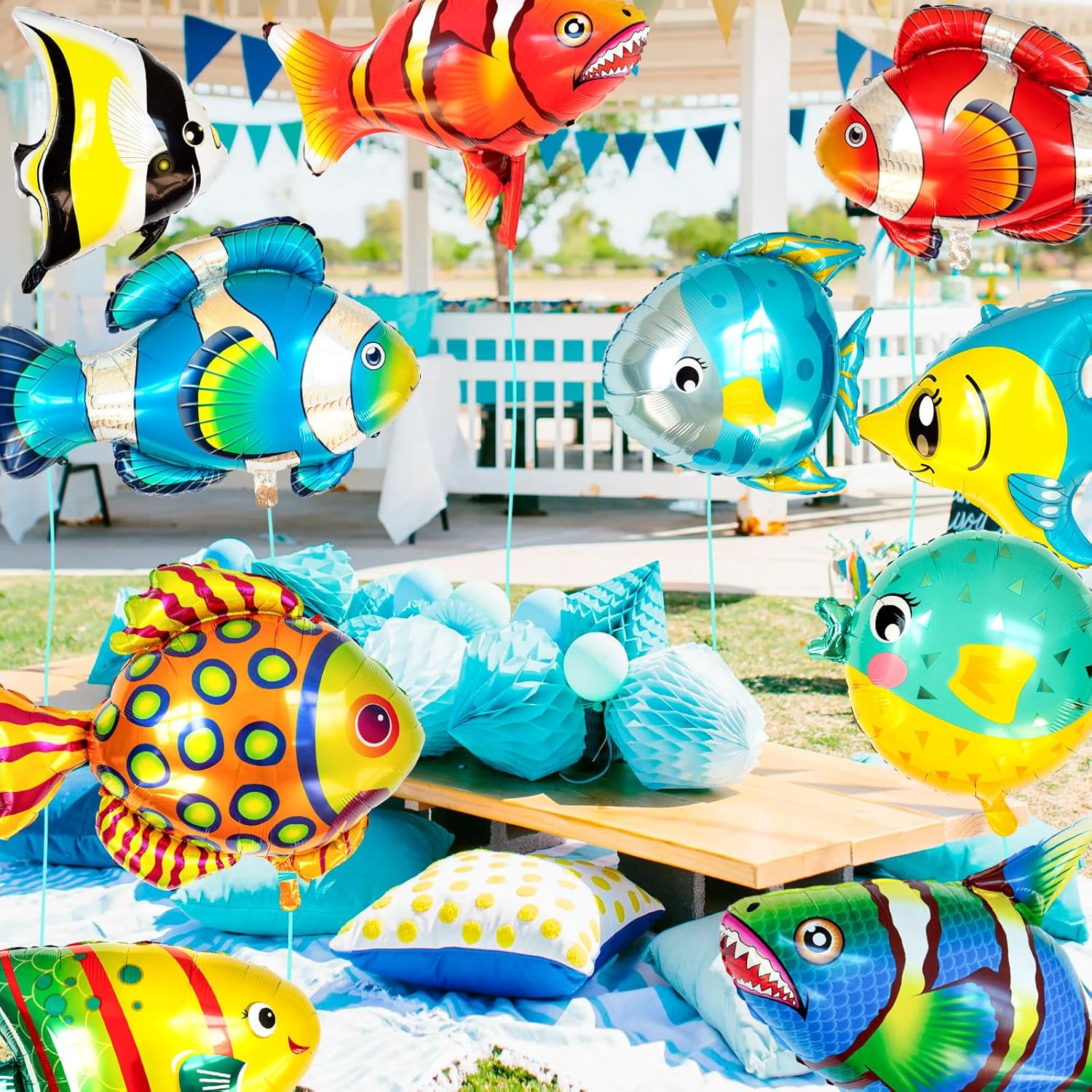 Fish Balloons Decoration 10PCS for Kids Birthday