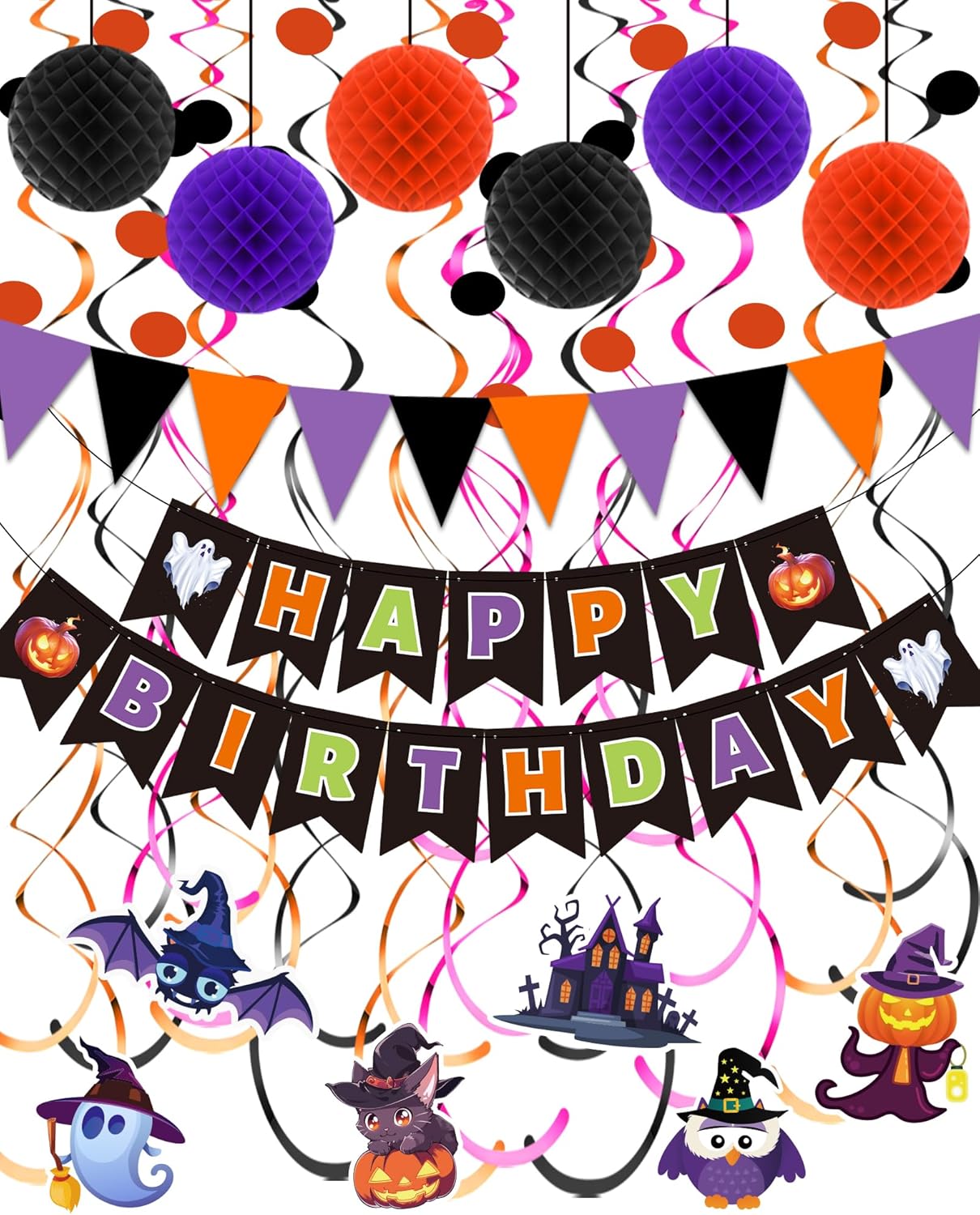 Halloween Birthday Party Decorations Set
