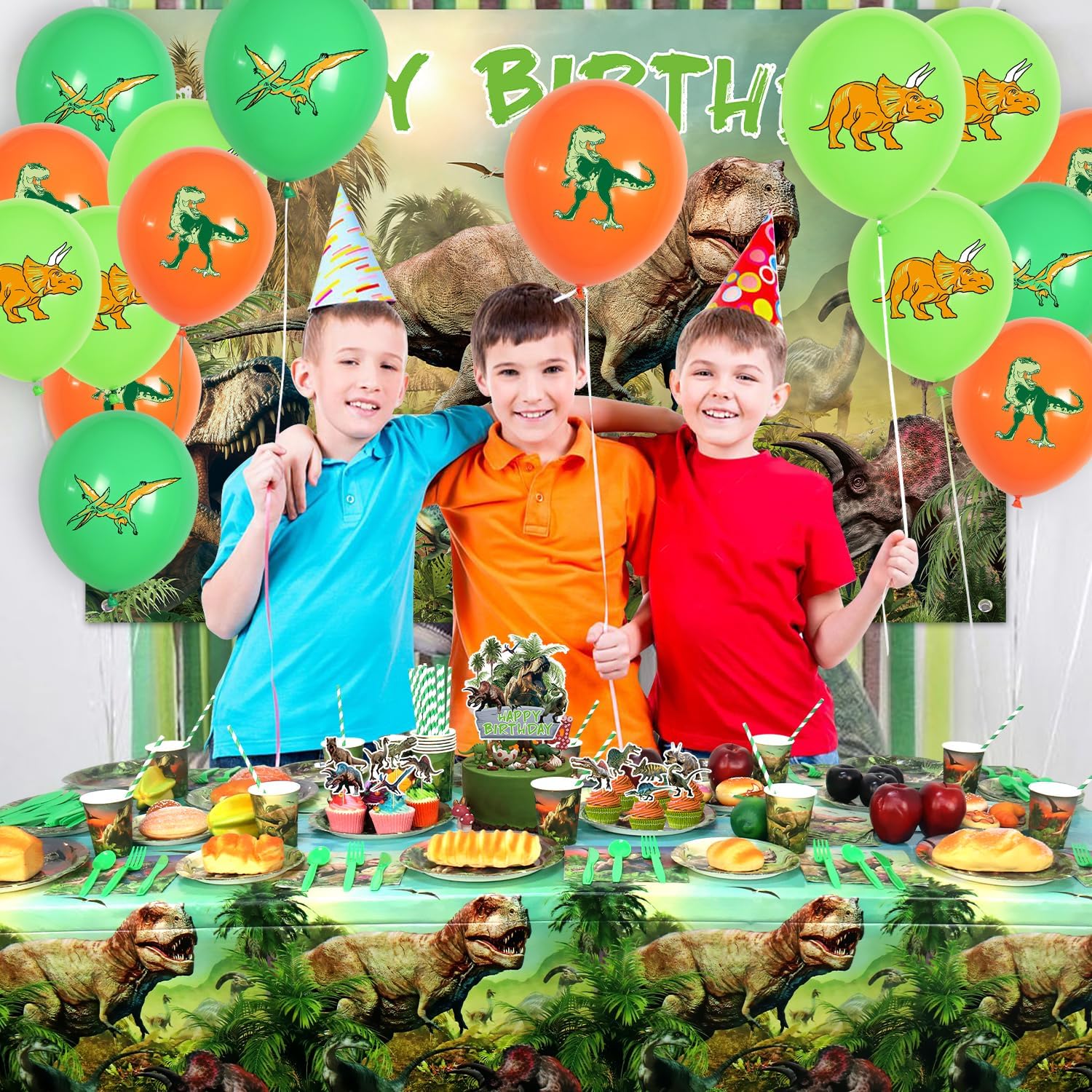 KEFAN Dinosaur Party Decor Set for 20 Guests