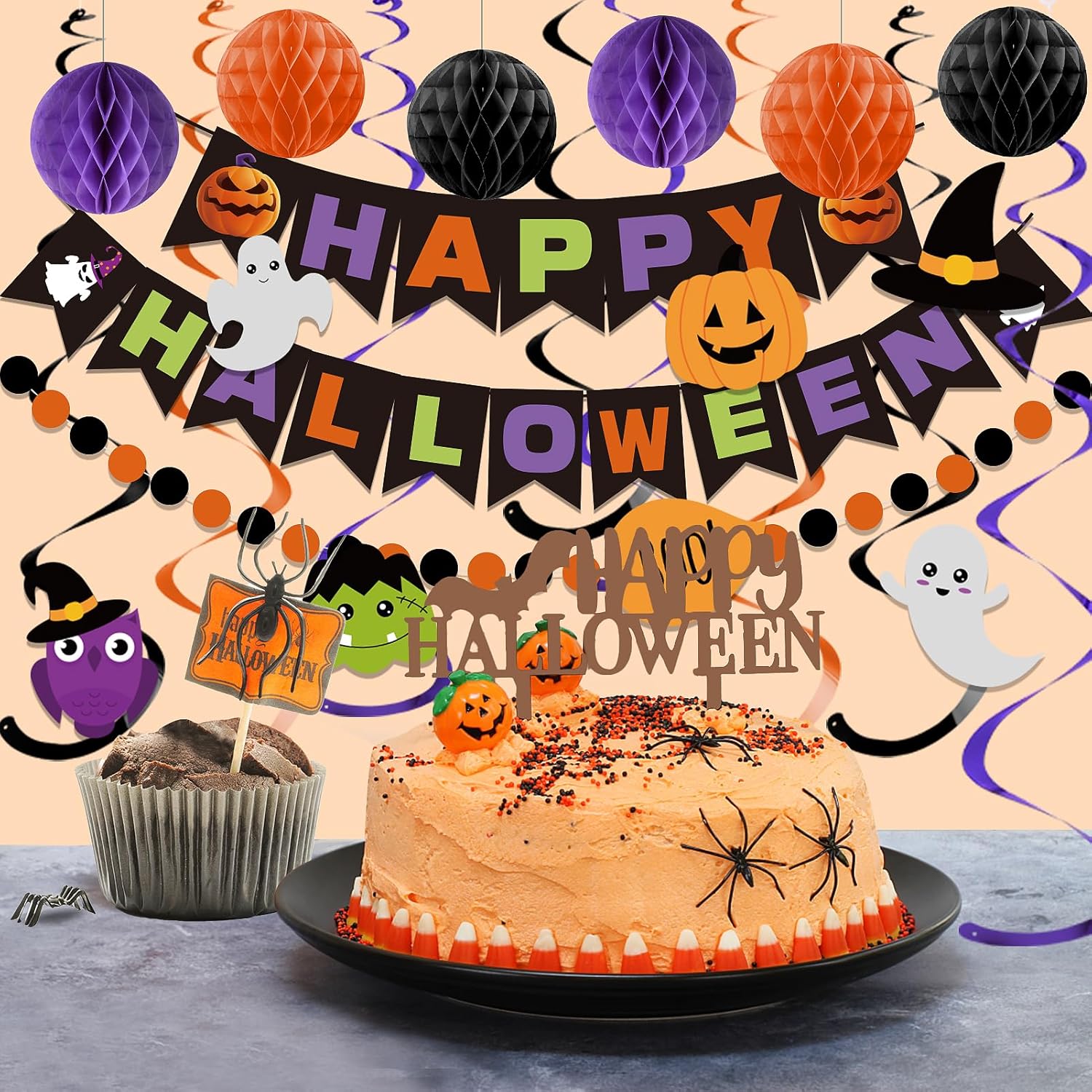 Meowtastic Happy Halloween Banner Decorations