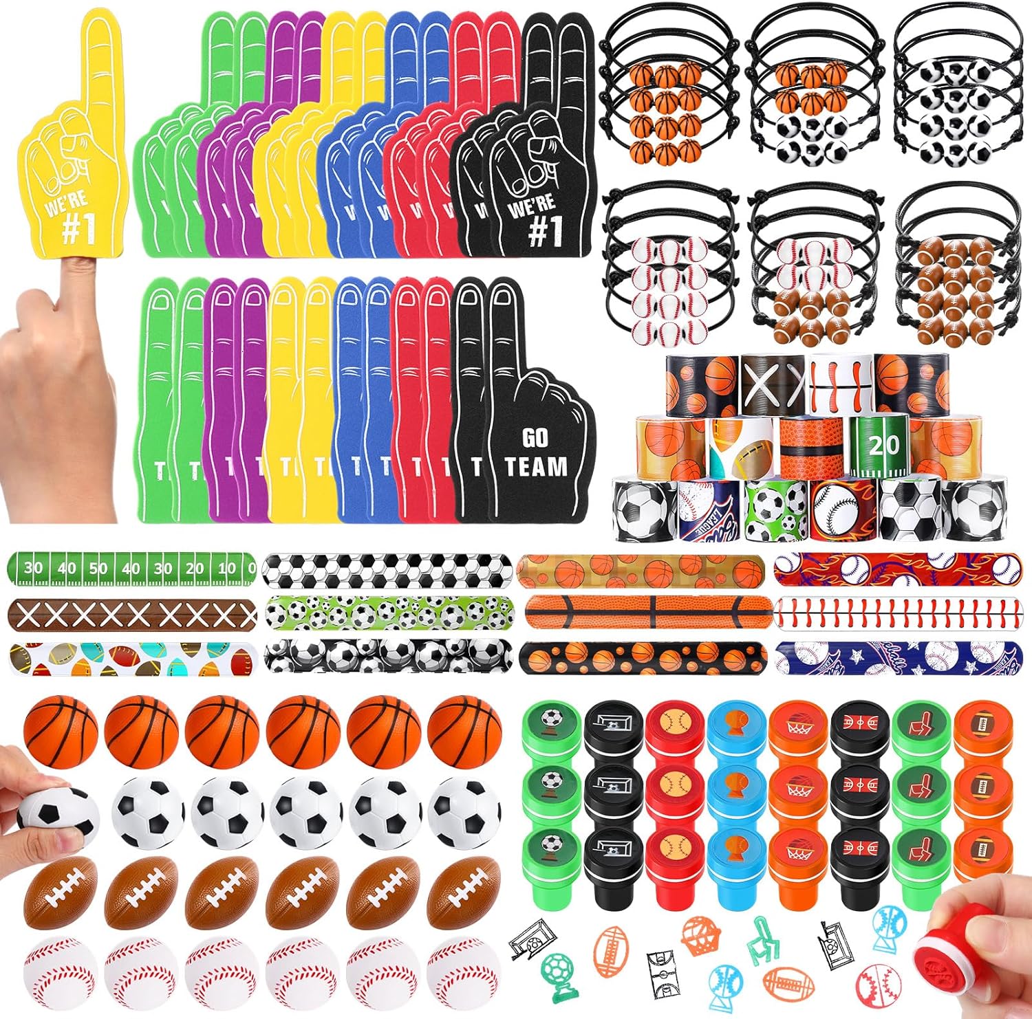 Aoriher 120 Pcs Sports Party Favors Set for Kids