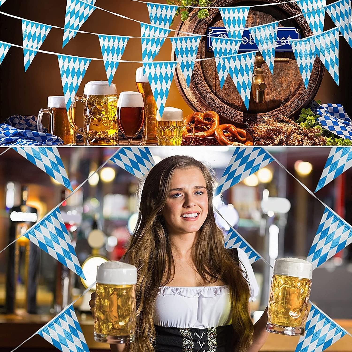 131 Feet Oktoberfest Bavarian Flag Set 4PCS