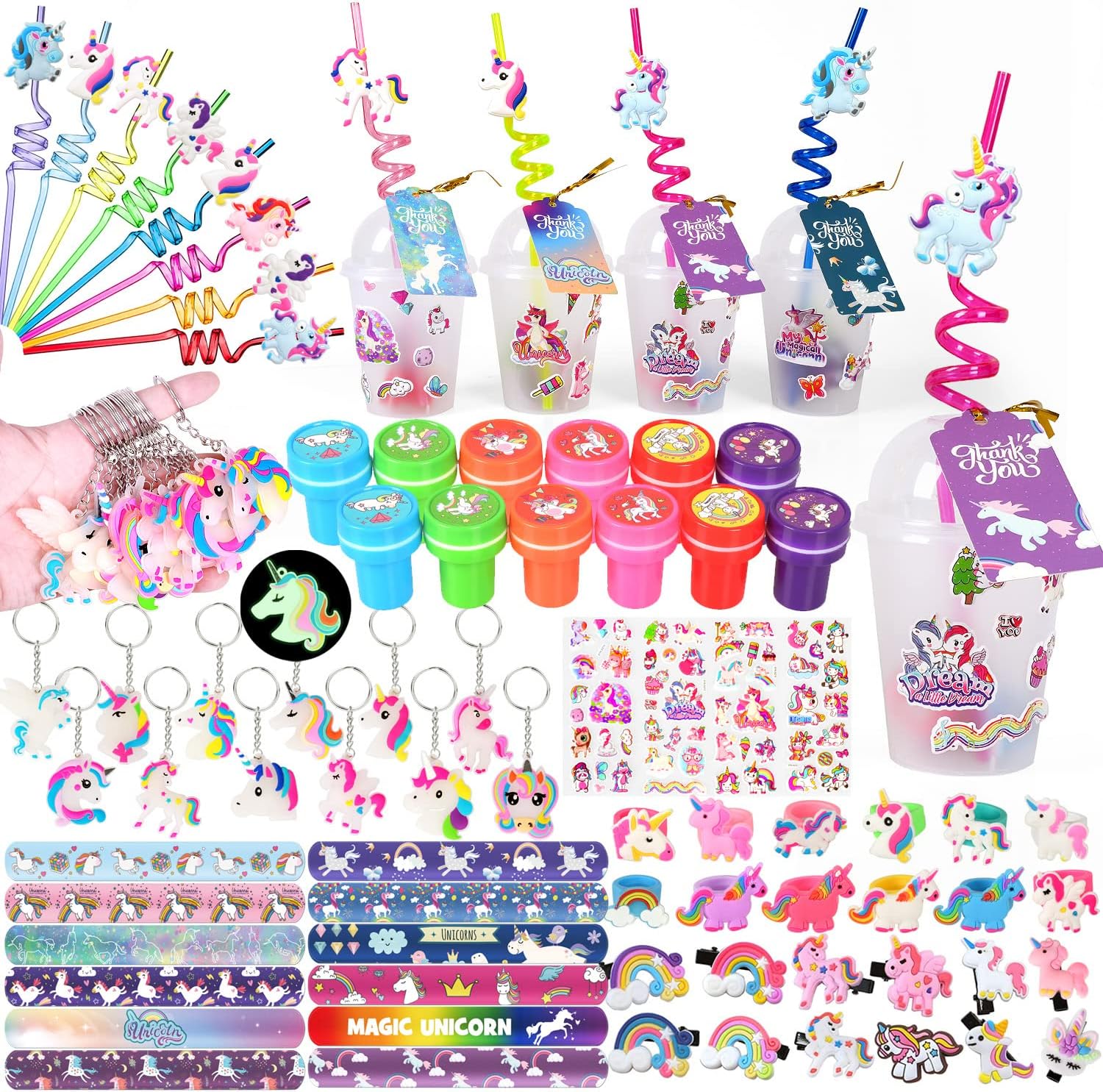 MOVINPE Unicorn Party Favors Multi-Item Gift Cups