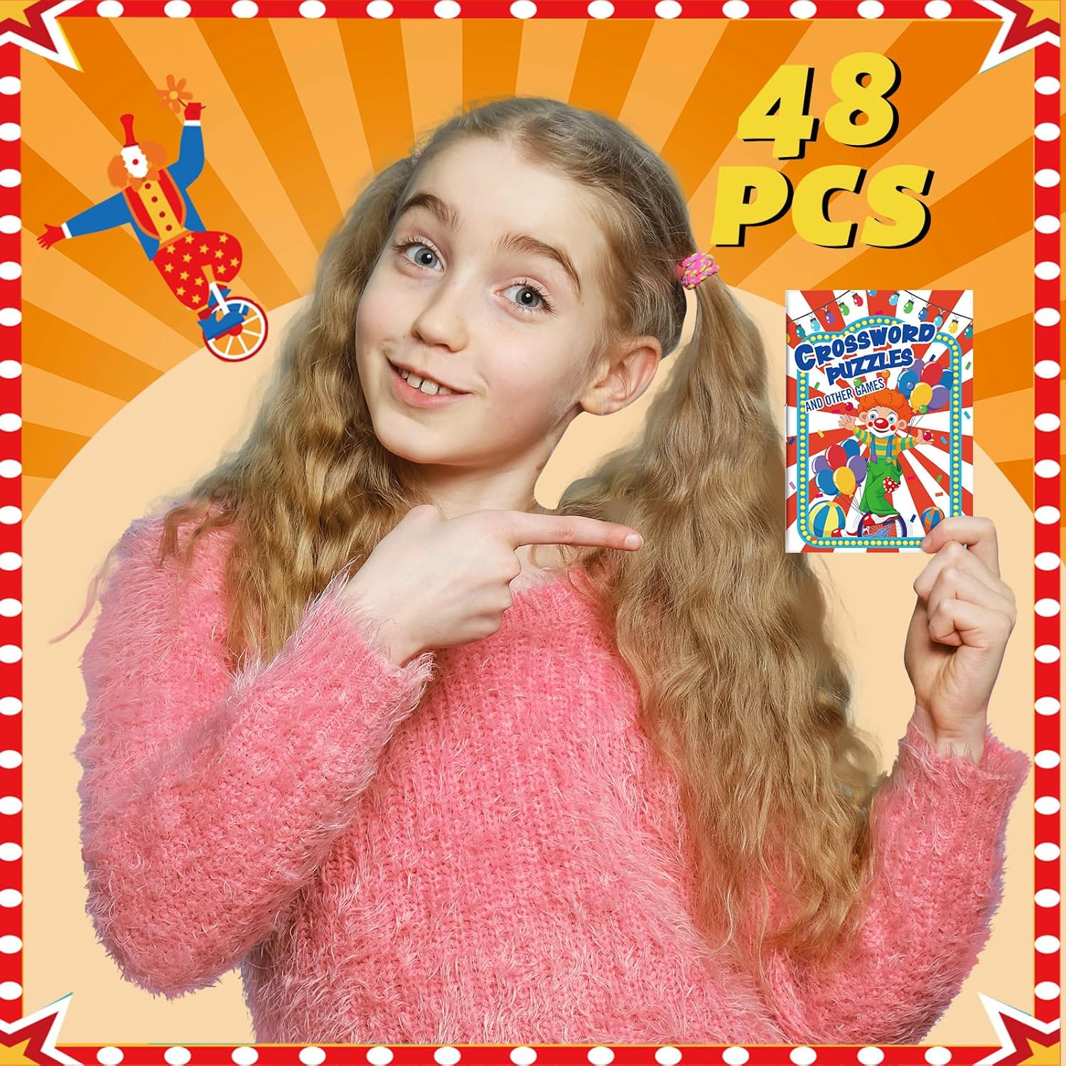 Hungdao 48 Pcs Circus Mini Activity Books for Kids