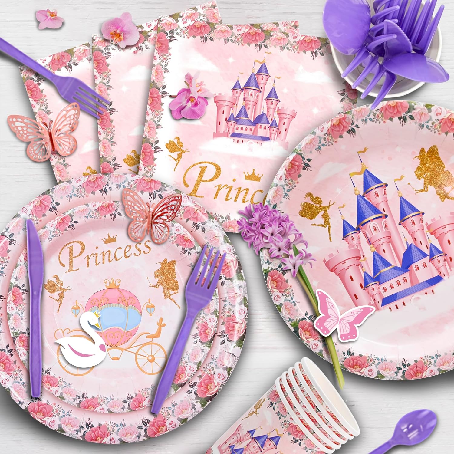 Party Spot 208 Pc Princess Birthday Party Decorations Kit