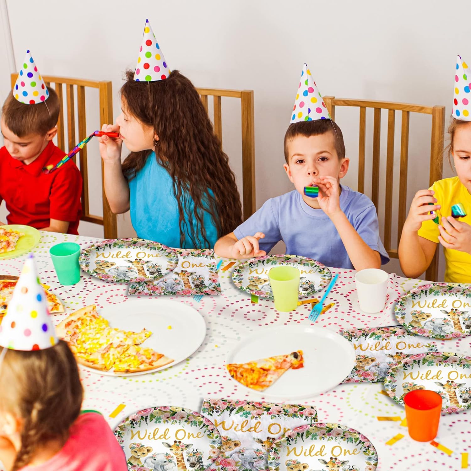 40PCS Wild One Animal Party Supplies Set
