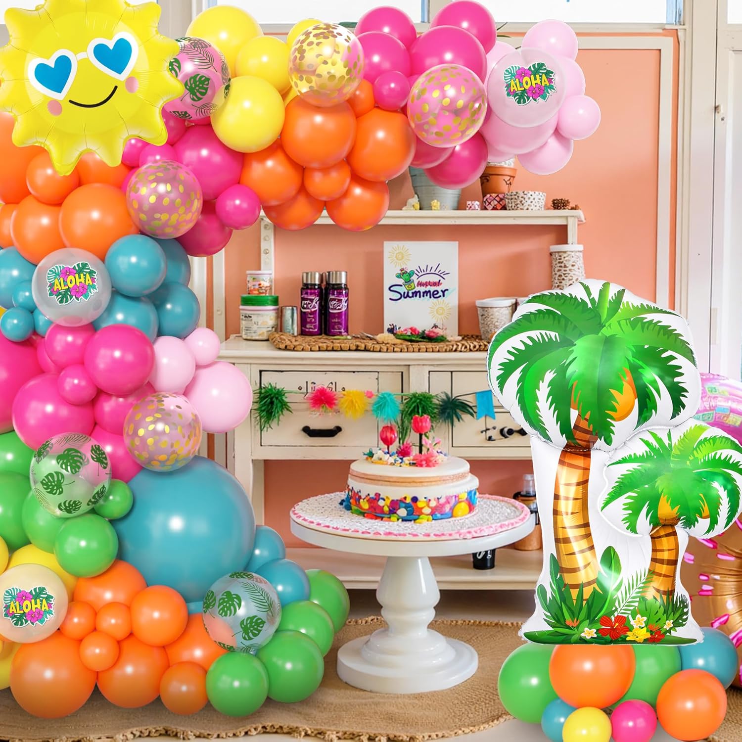 Amandir Tropical Balloon Arch Kit 165Pcs