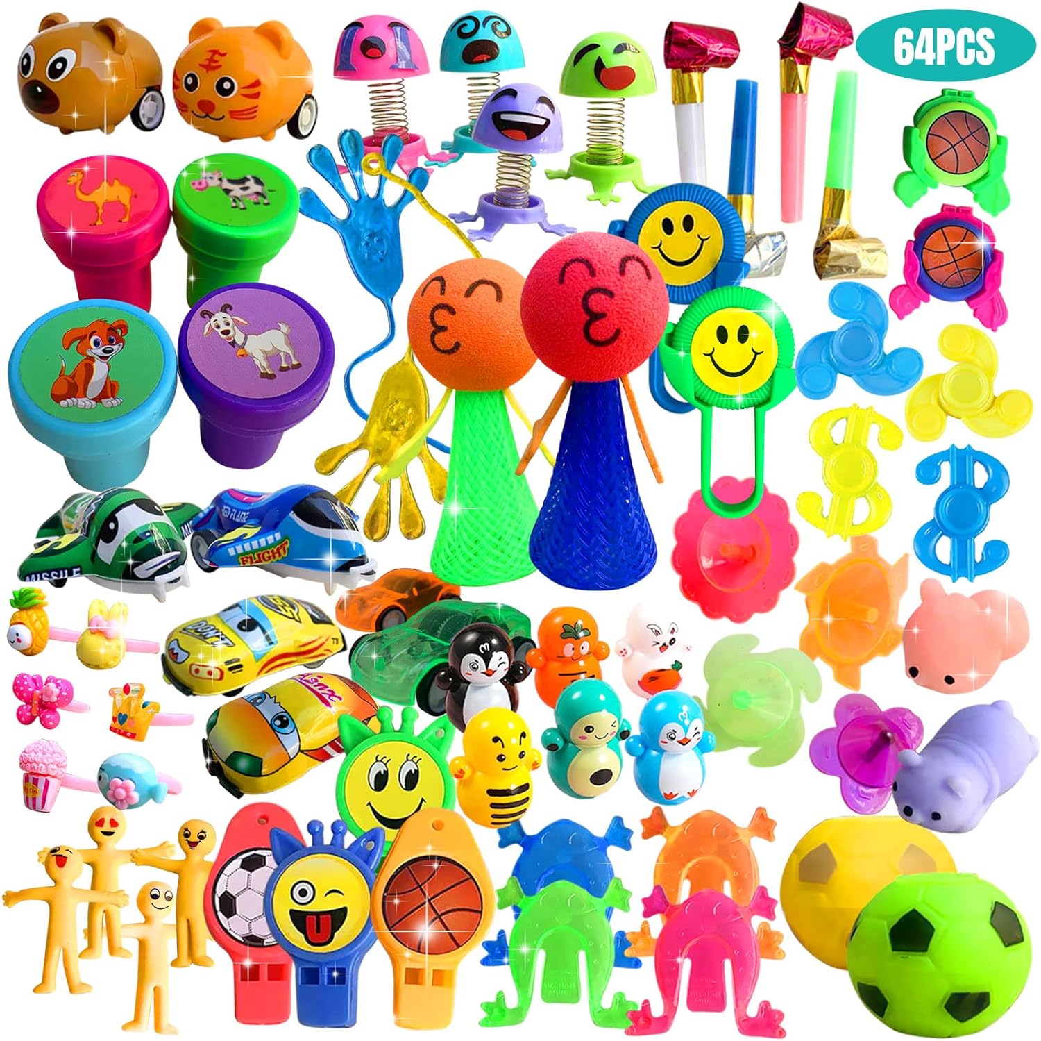 64 Piece Assorted Kids Party Favor Set