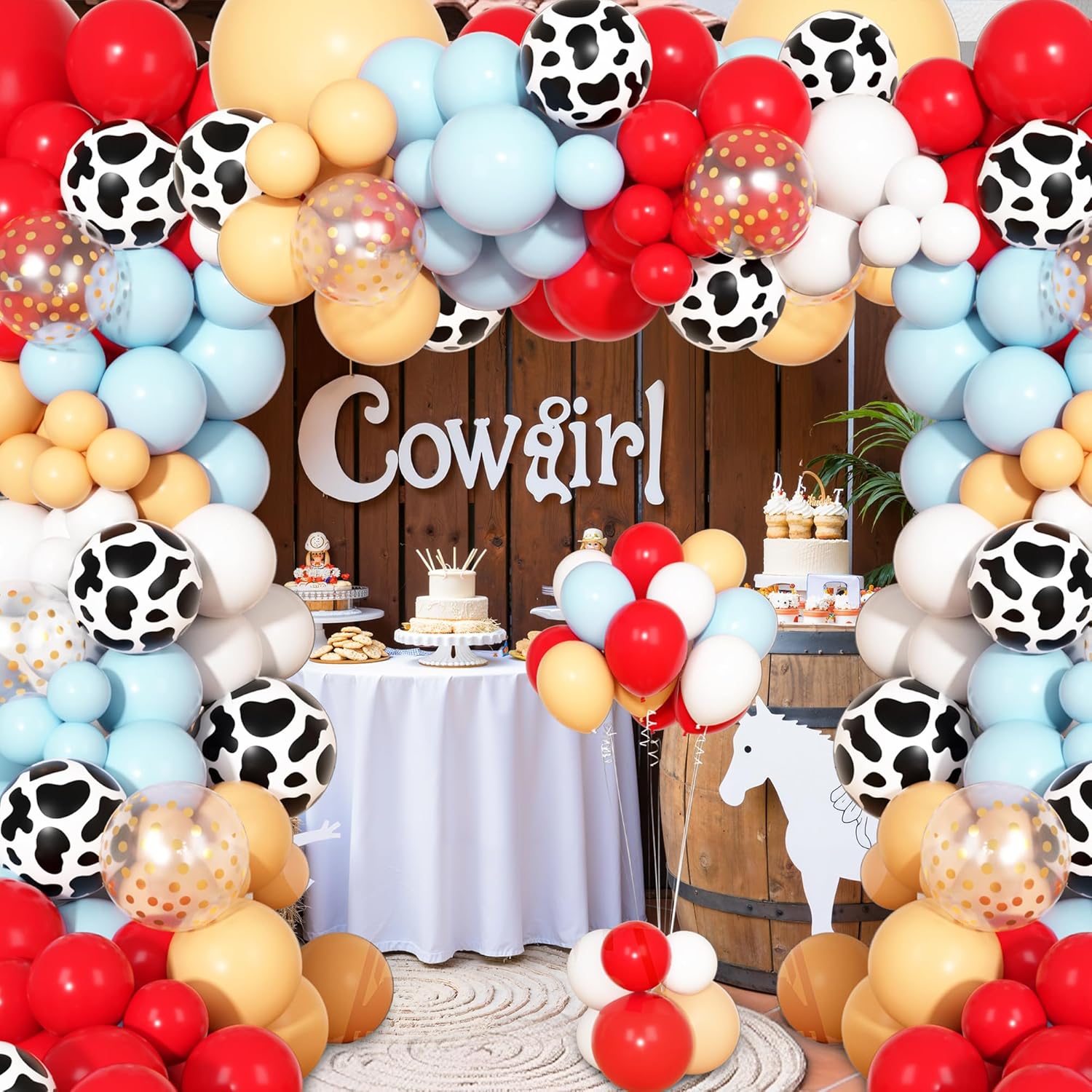 170Pcs Farm Animal Balloon Garland Arch Kit