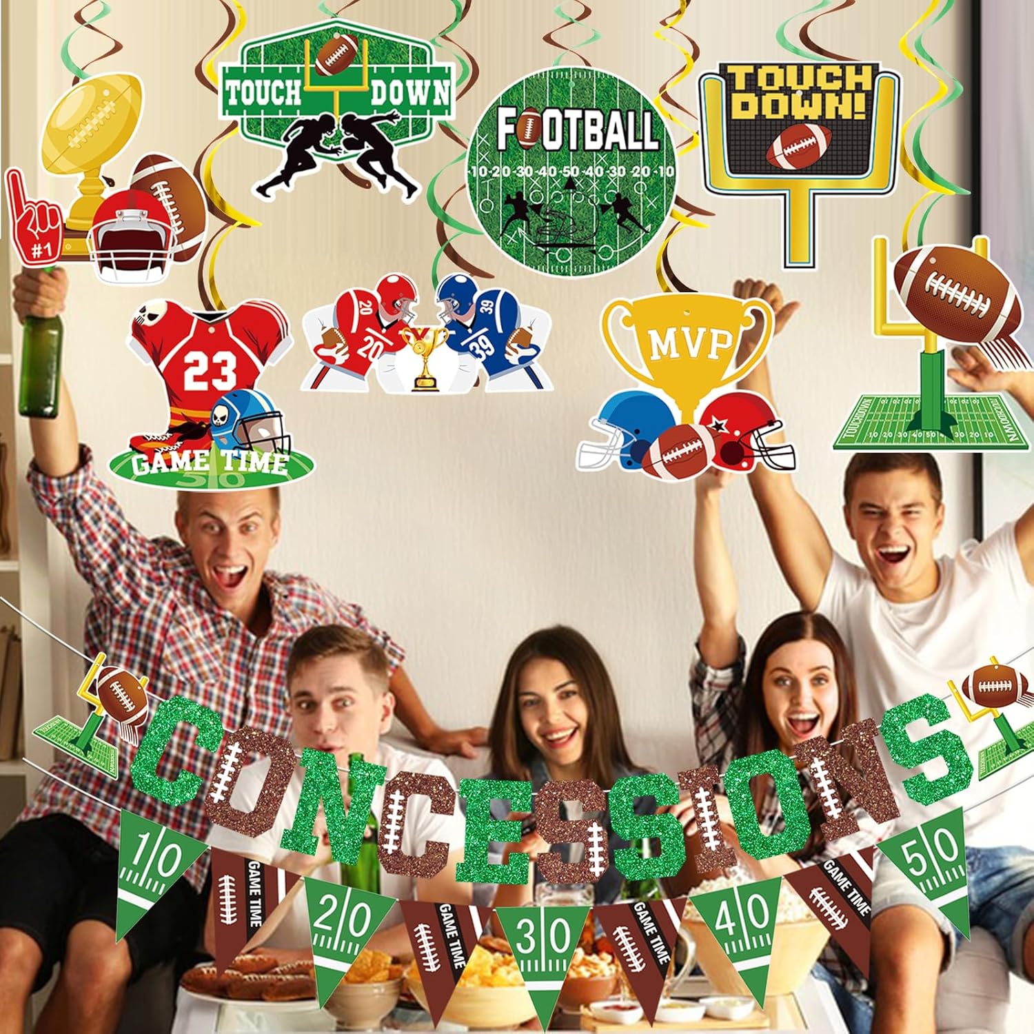 Football Party Decorations Banners Set