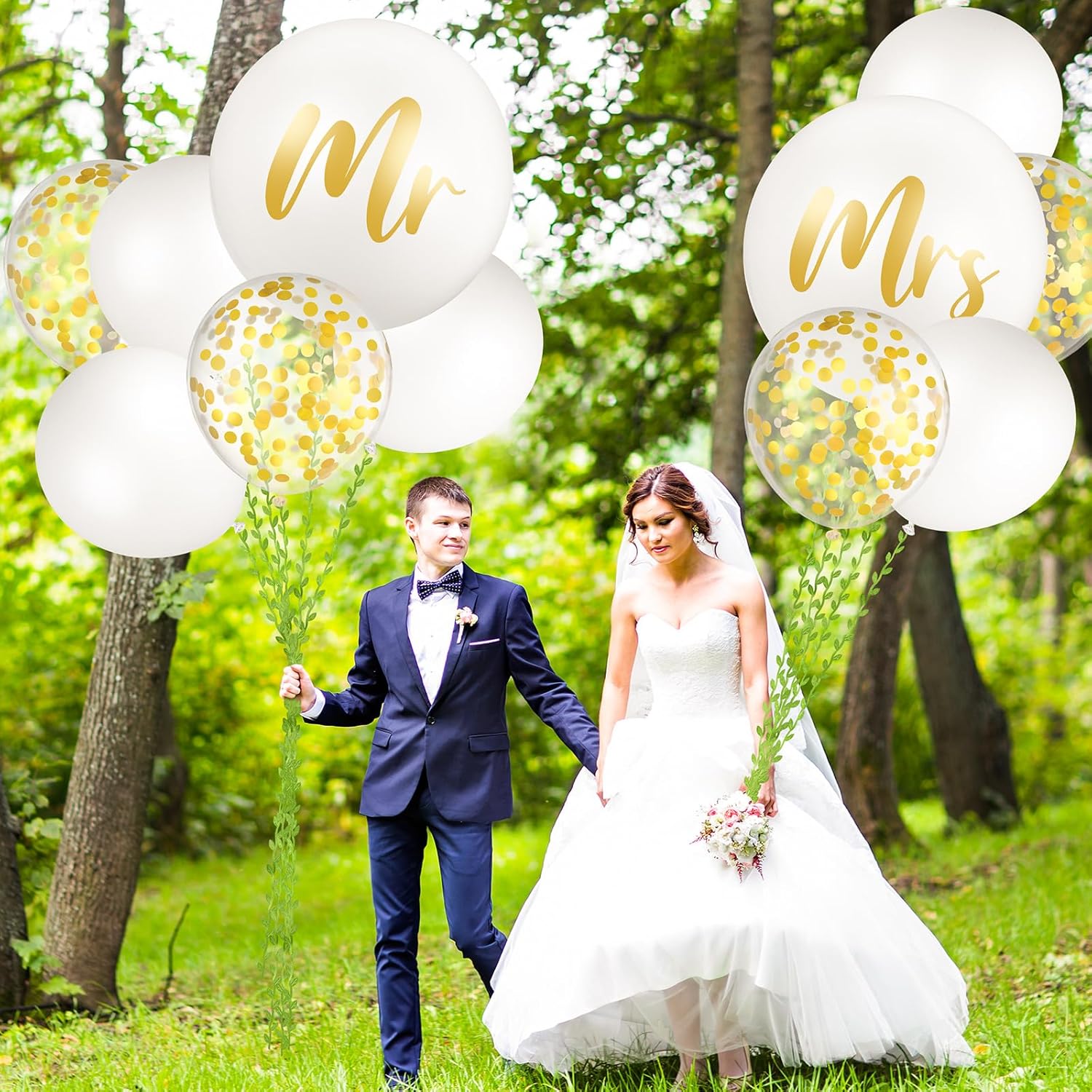 Wettarn 15 Pcs Giant Wedding Balloon Decor Kit