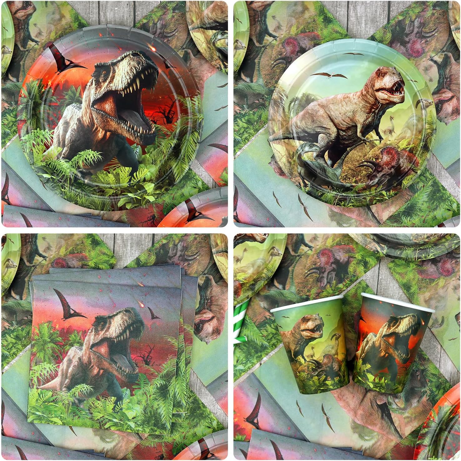KEFAN Dinosaur Party Decor Set for 20 Guests
