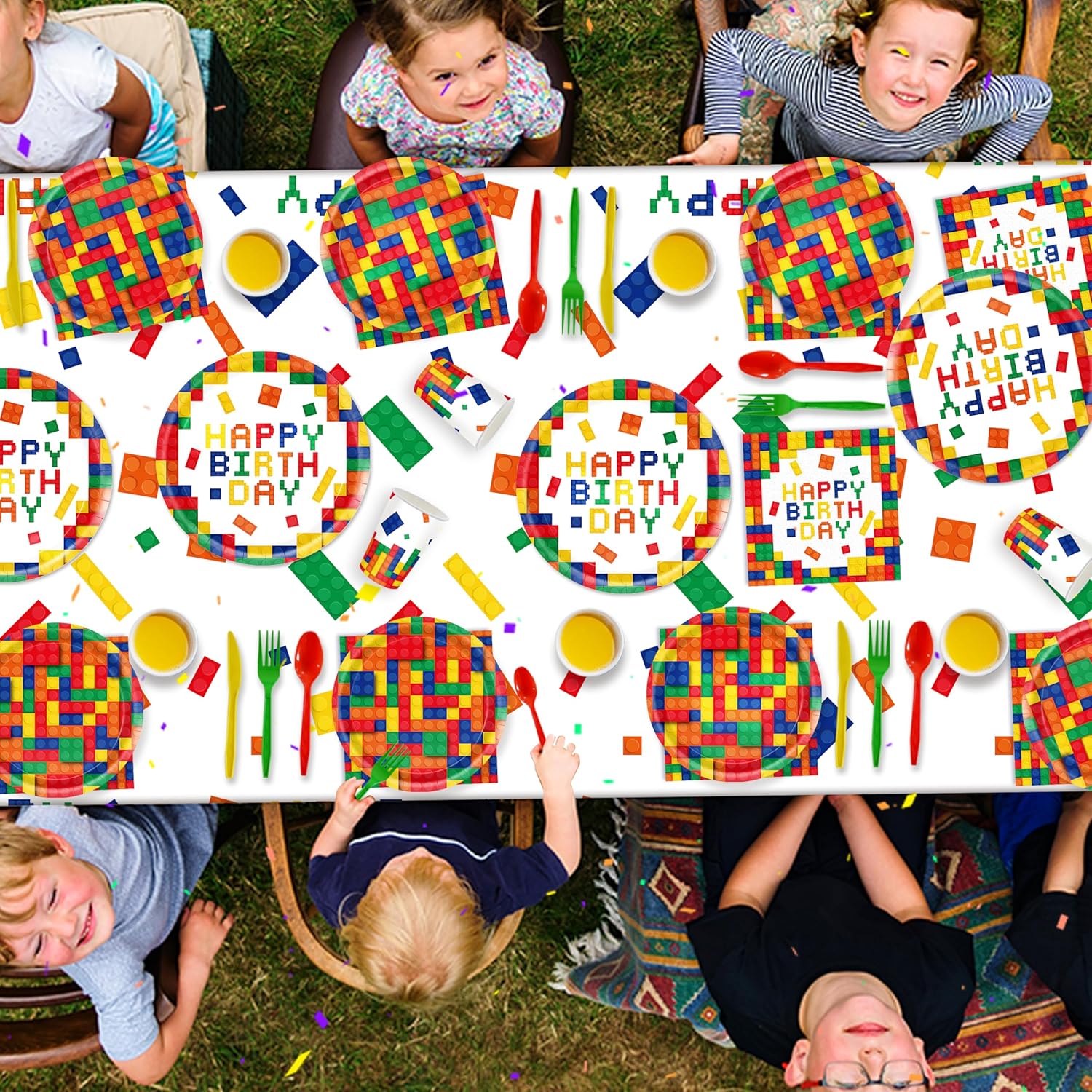 170pcs Colorful Building Block Party Supplies Set