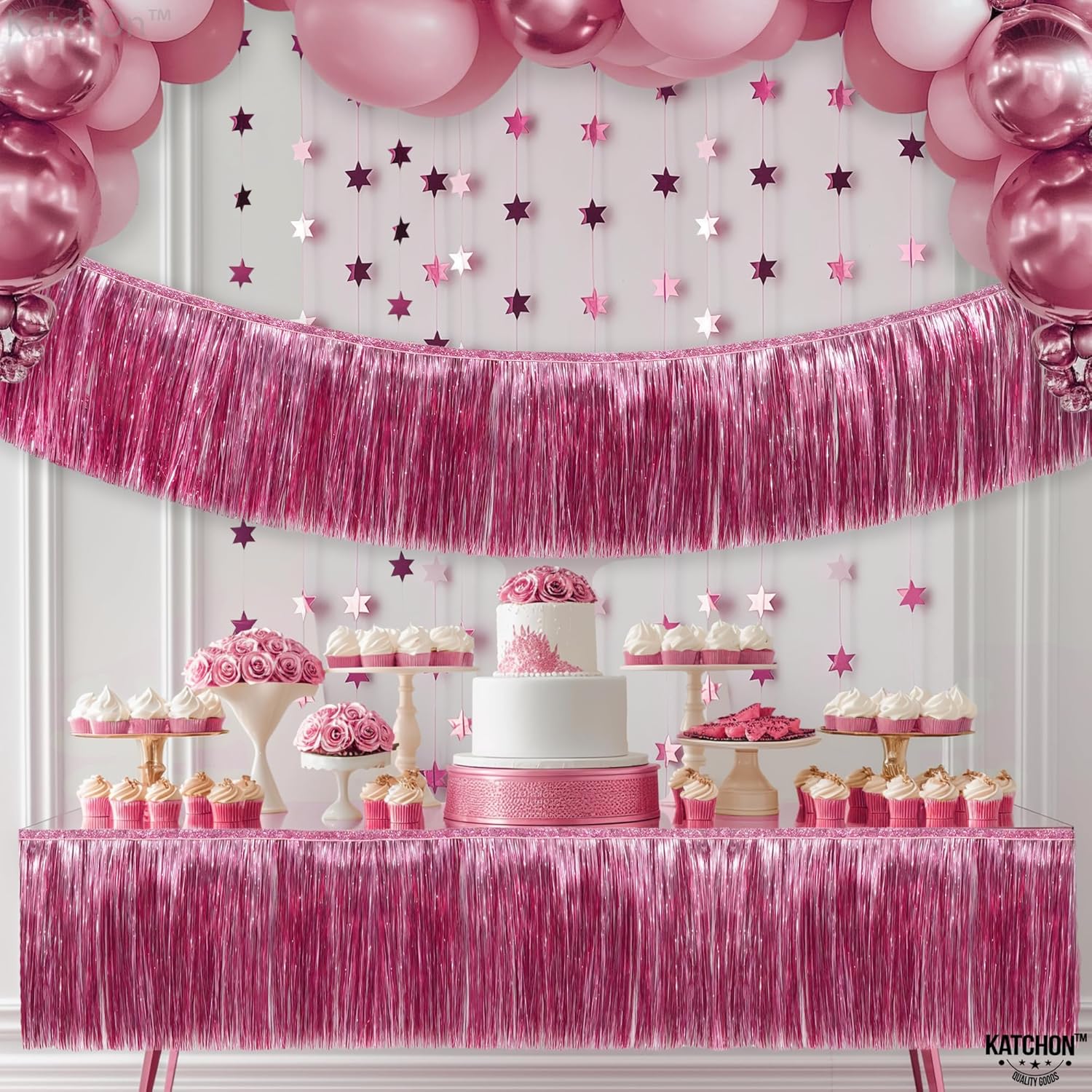 XtraLarge 65 Ft Pink Fringe Banner Pack of 2