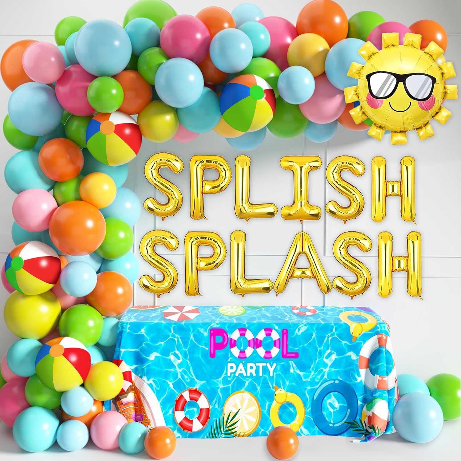 Tropical Hawaiian Luau Balloon Garland Arch Kit 160Pcs