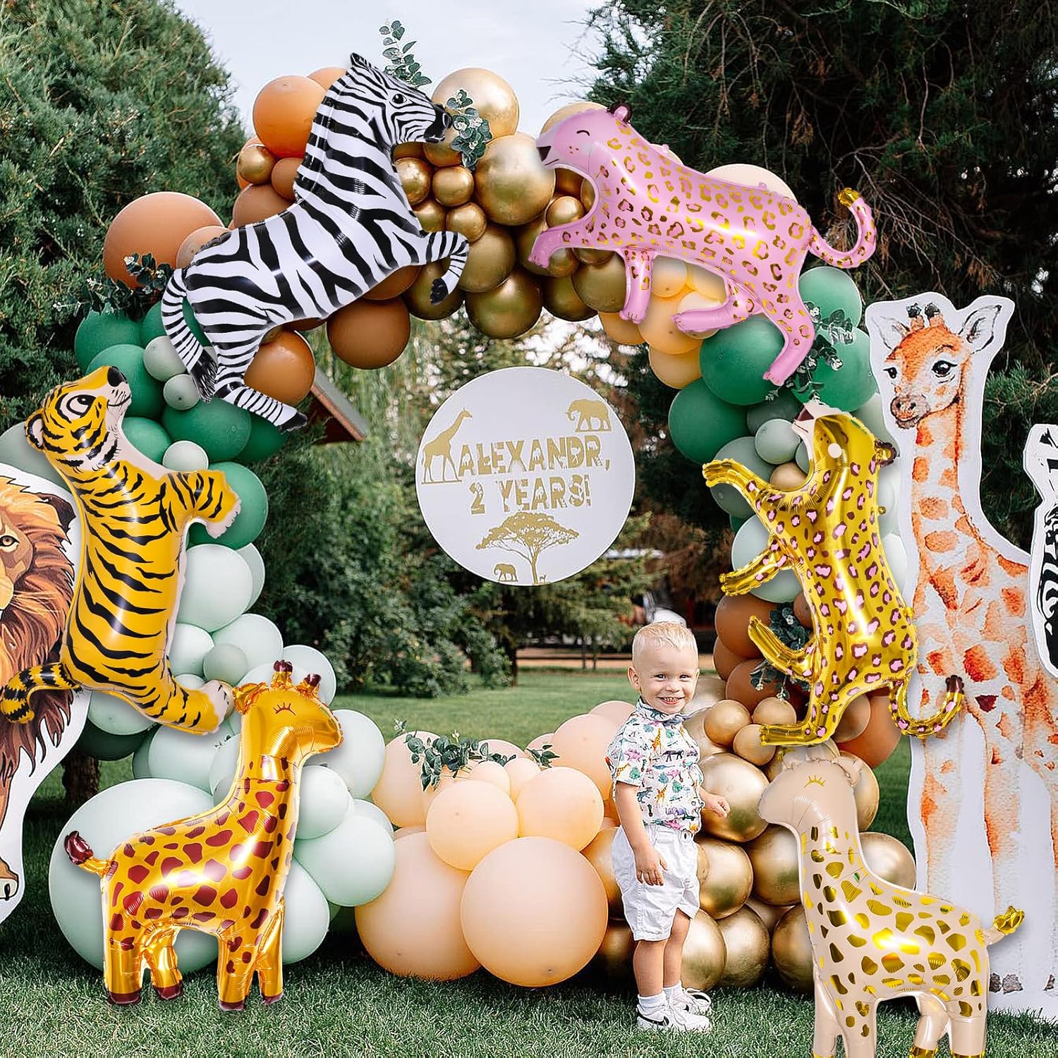 6 Pieces Giant Safari Animal Foil Balloons