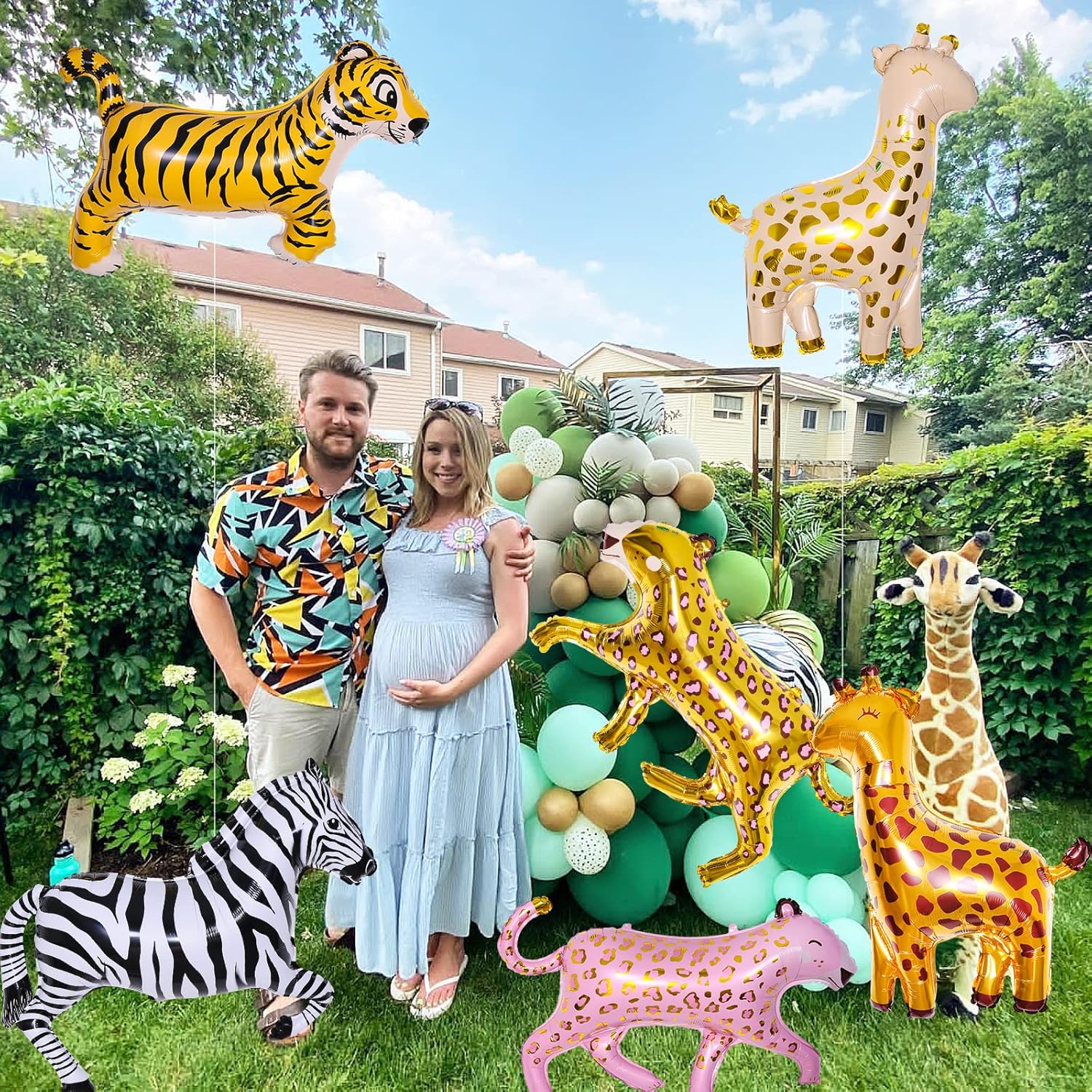 6 Pieces Giant Safari Animal Foil Balloons