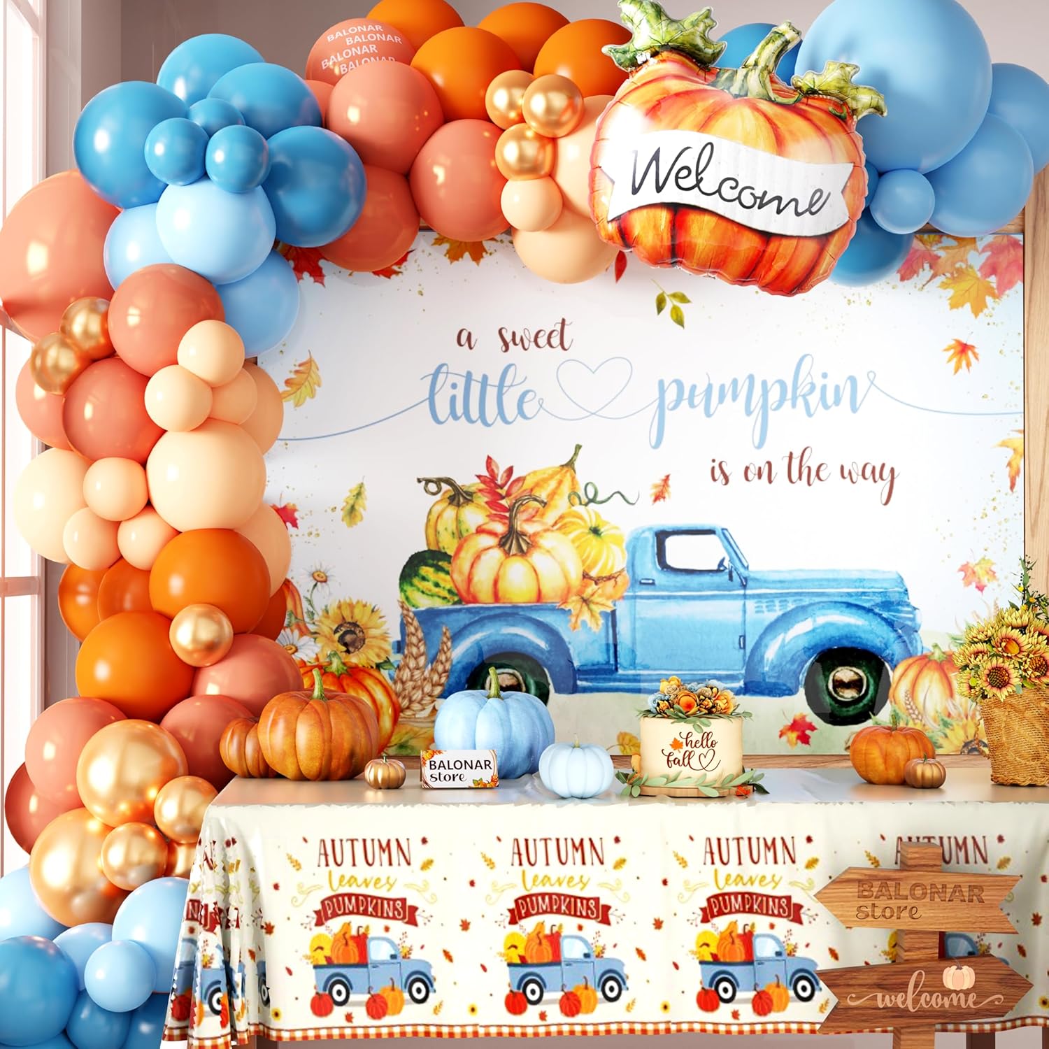 Little Pumpkin Baby Shower Decorations Garland Arch Kit