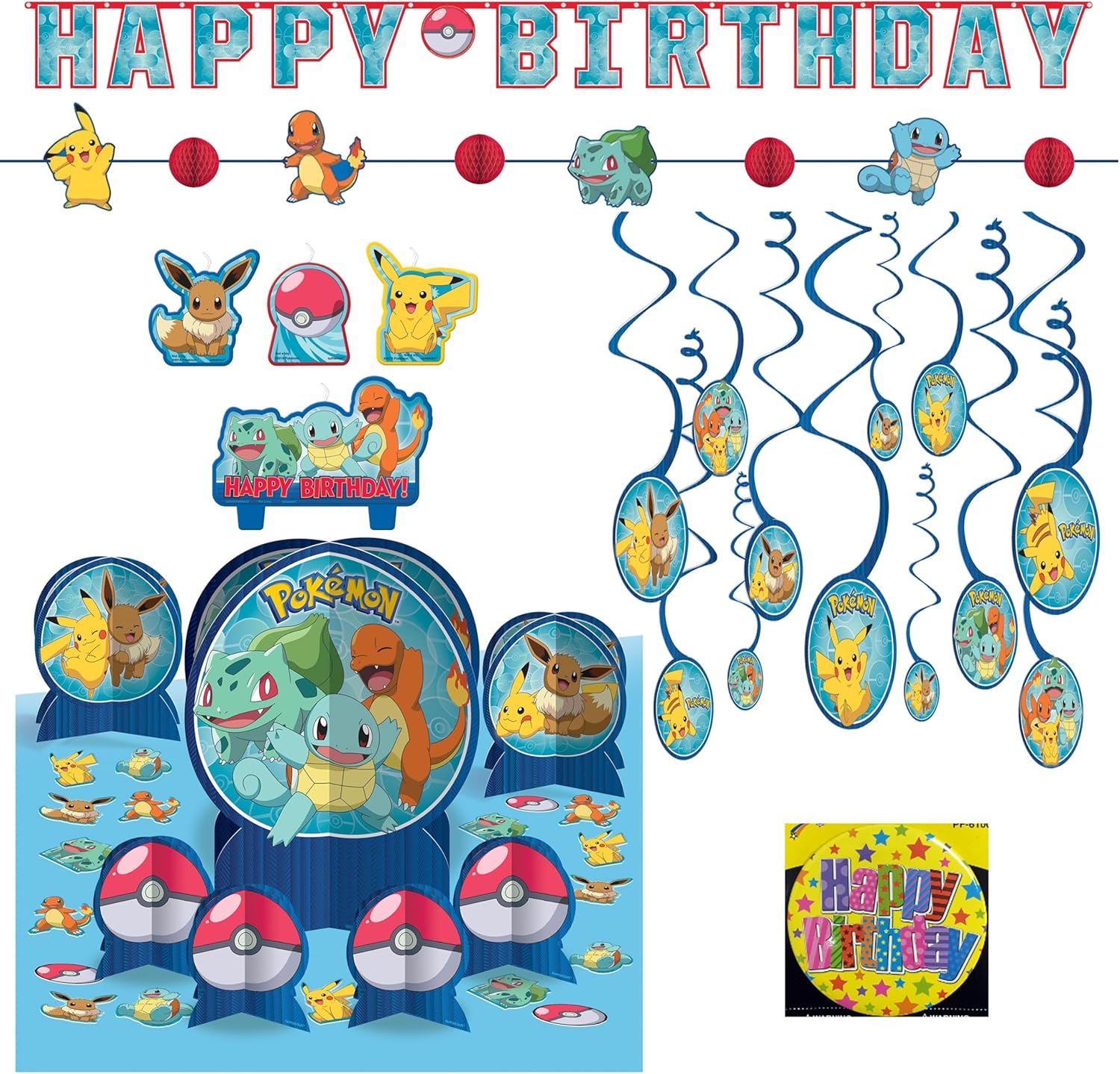 Pokmon Birthday Party Decorations and Supplies Pack