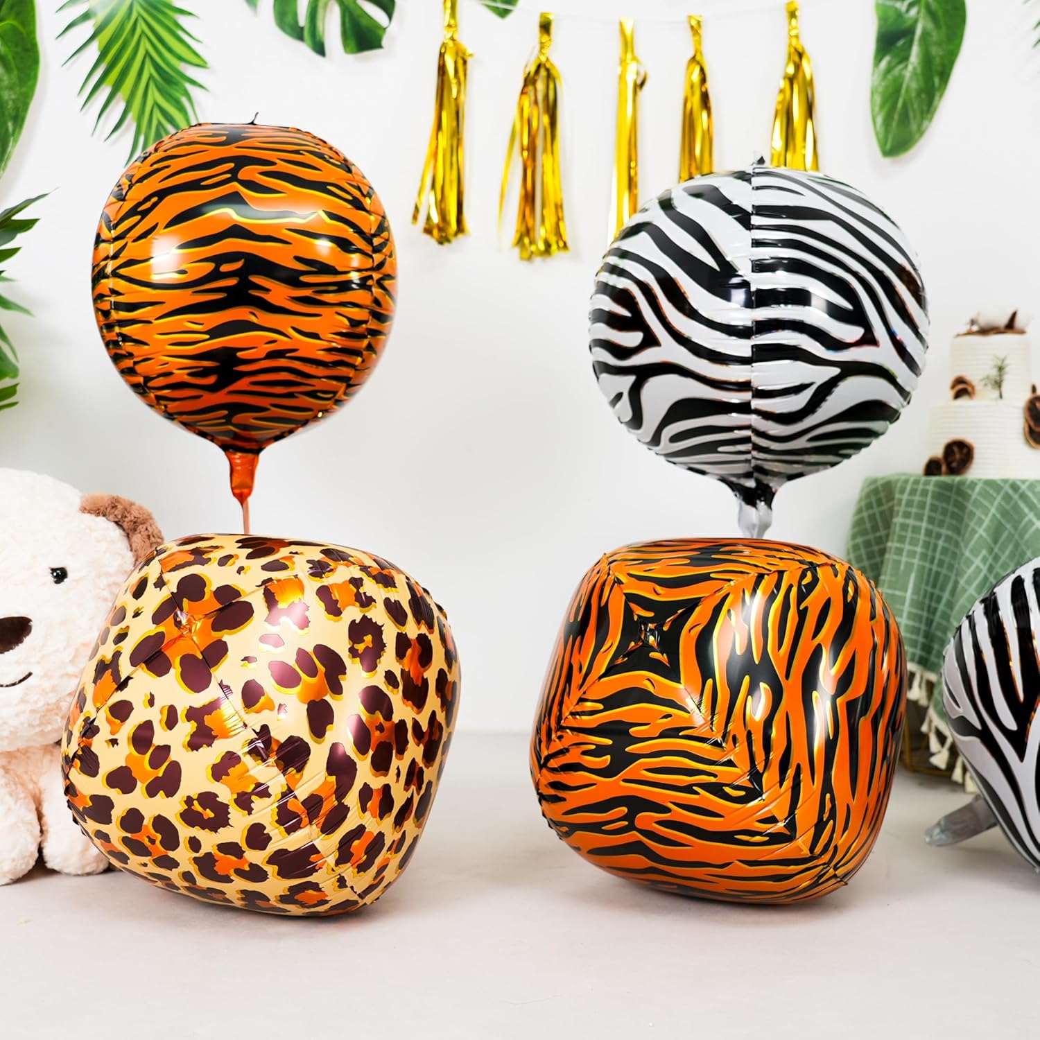 6PCS Safari Animal Balloons 22Inch for Kids Party Decor