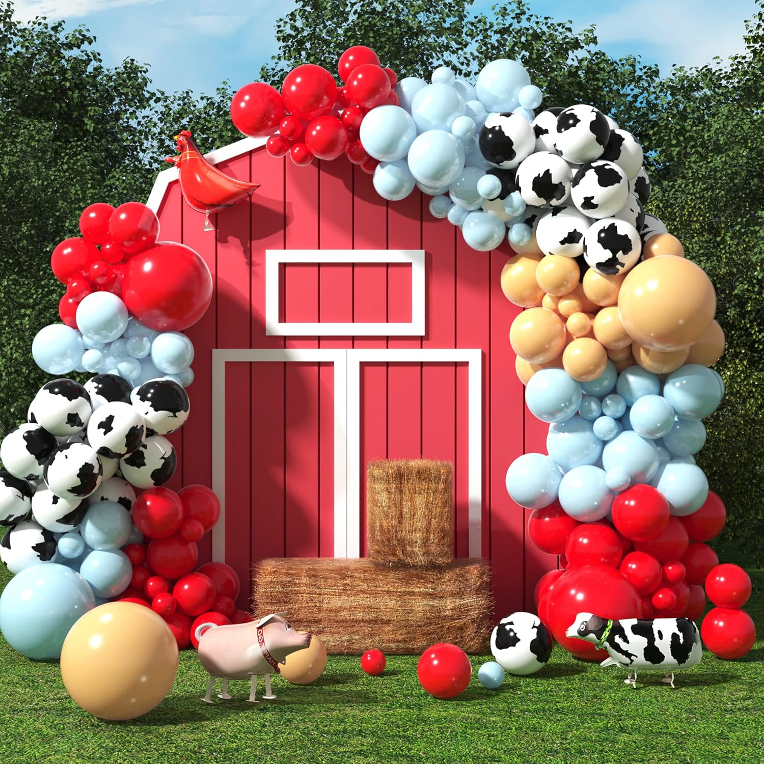 HOUSE OF PARTY Cow Balloons Garland - 110 Pcs