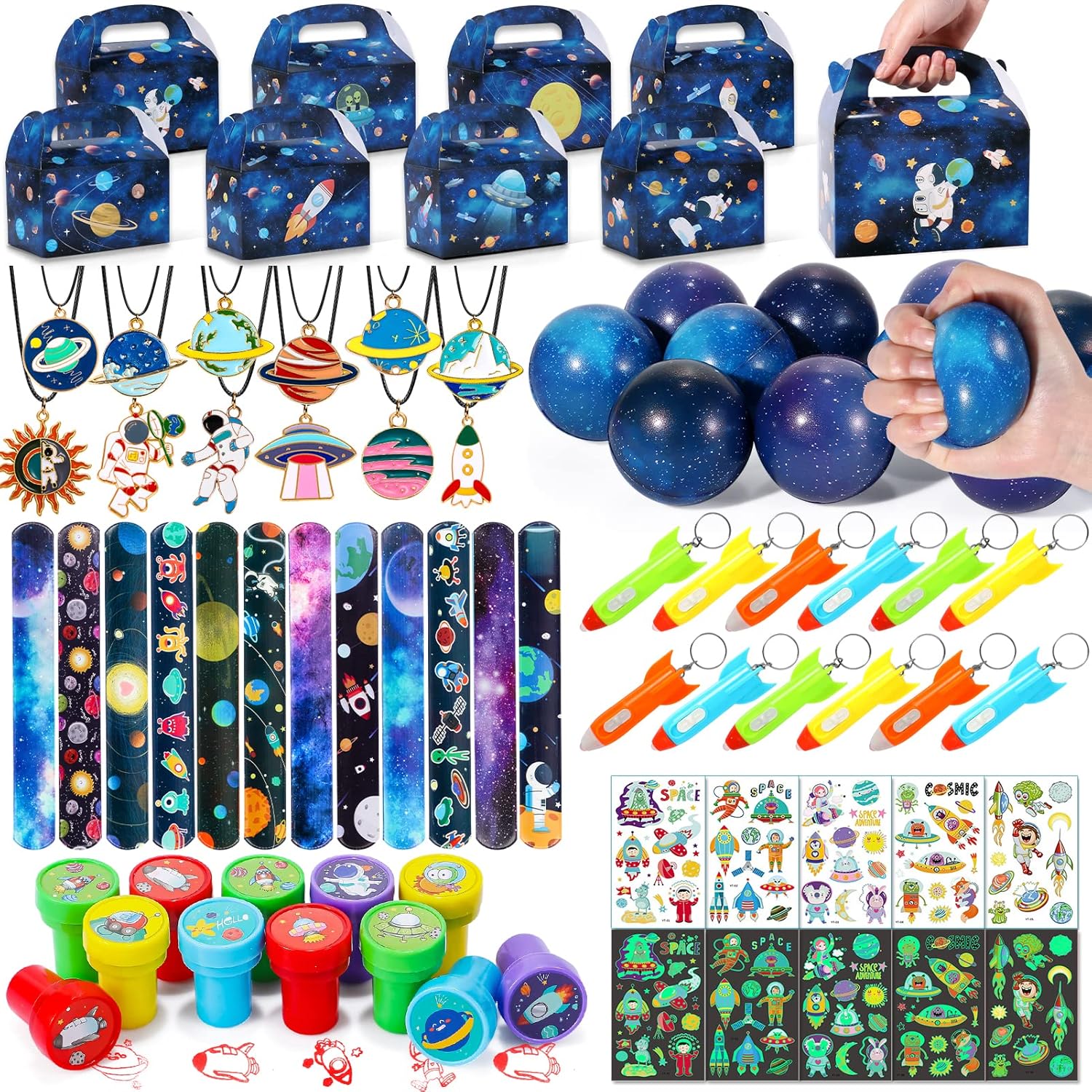 Golray 84pcs Space Party Favors Kit for Kids