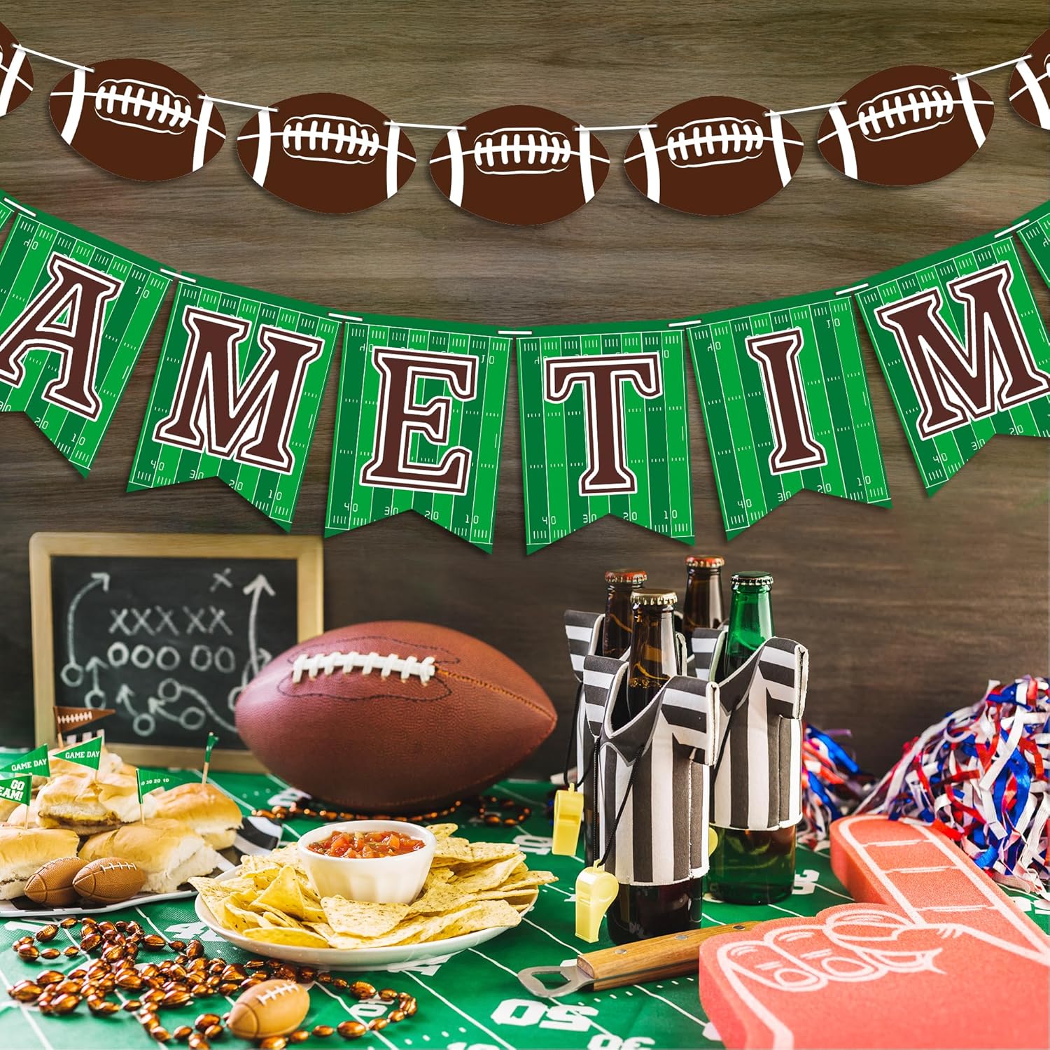 OHOME Football Party Decorations Banner